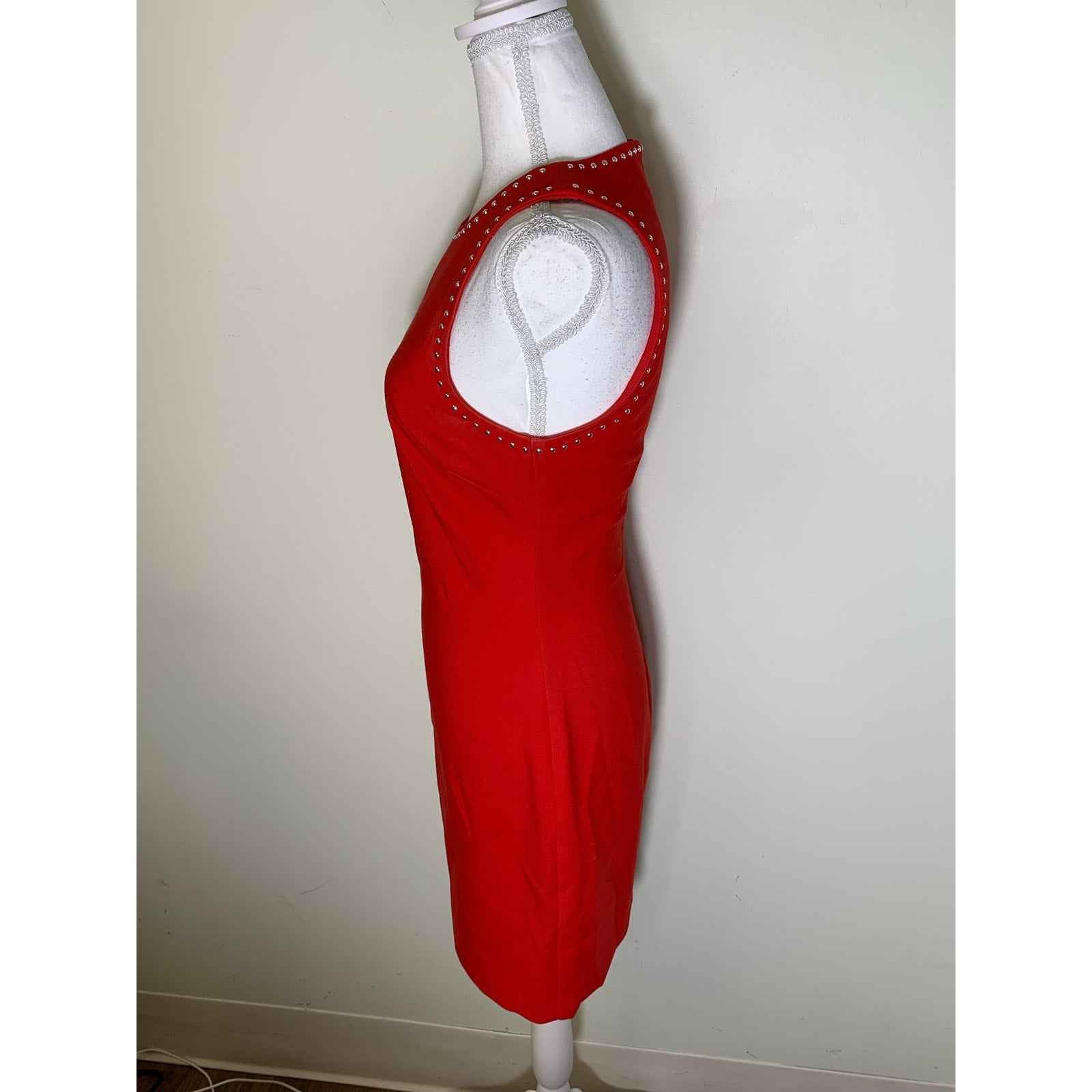 Likely Red Studded Bodycon Mini Dress Sz 4