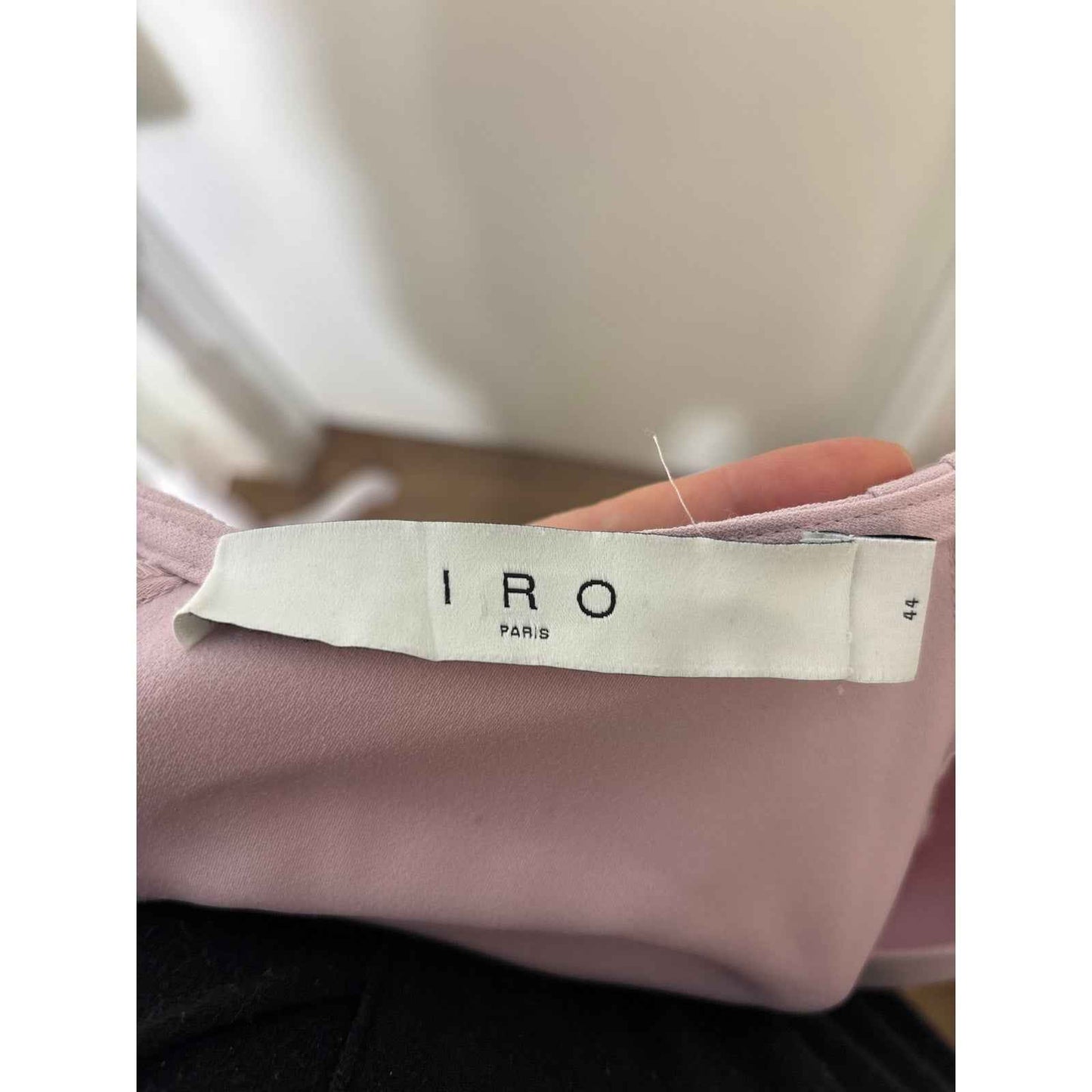 IRO PARIS Lavendar Long Sleeve Knee Length Faux Wrap Dress Sz 44