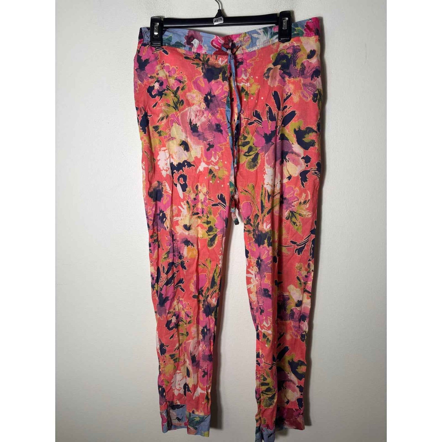 Sundance Pink/Coral/Purple Drawstring Pants Sz S