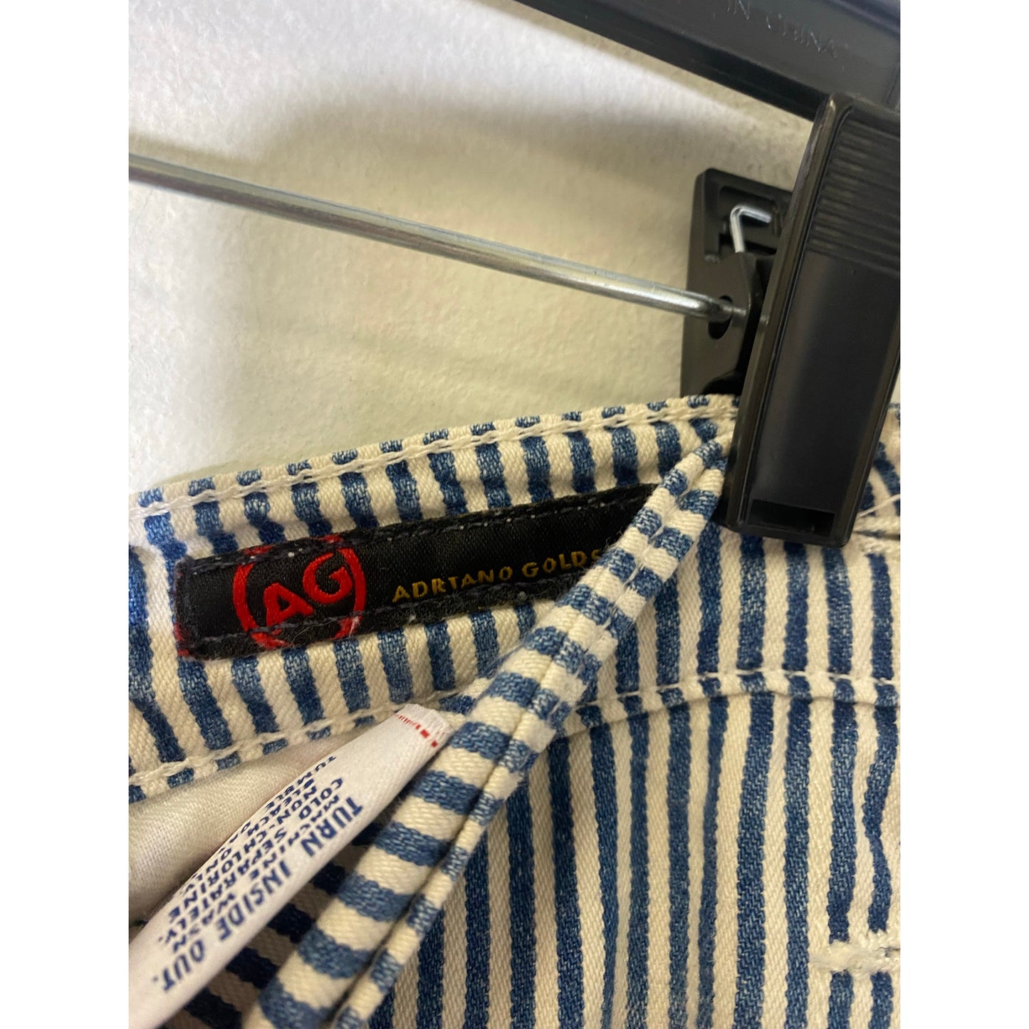 AG The Sailor Blue White Wide Leg Pants Sz 28R