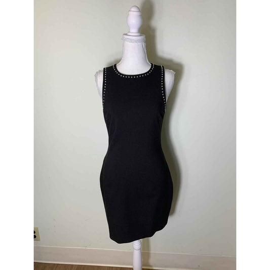 Likely Black Sleeveless Crew Neck Knee Length Sheath Dress Sz 4