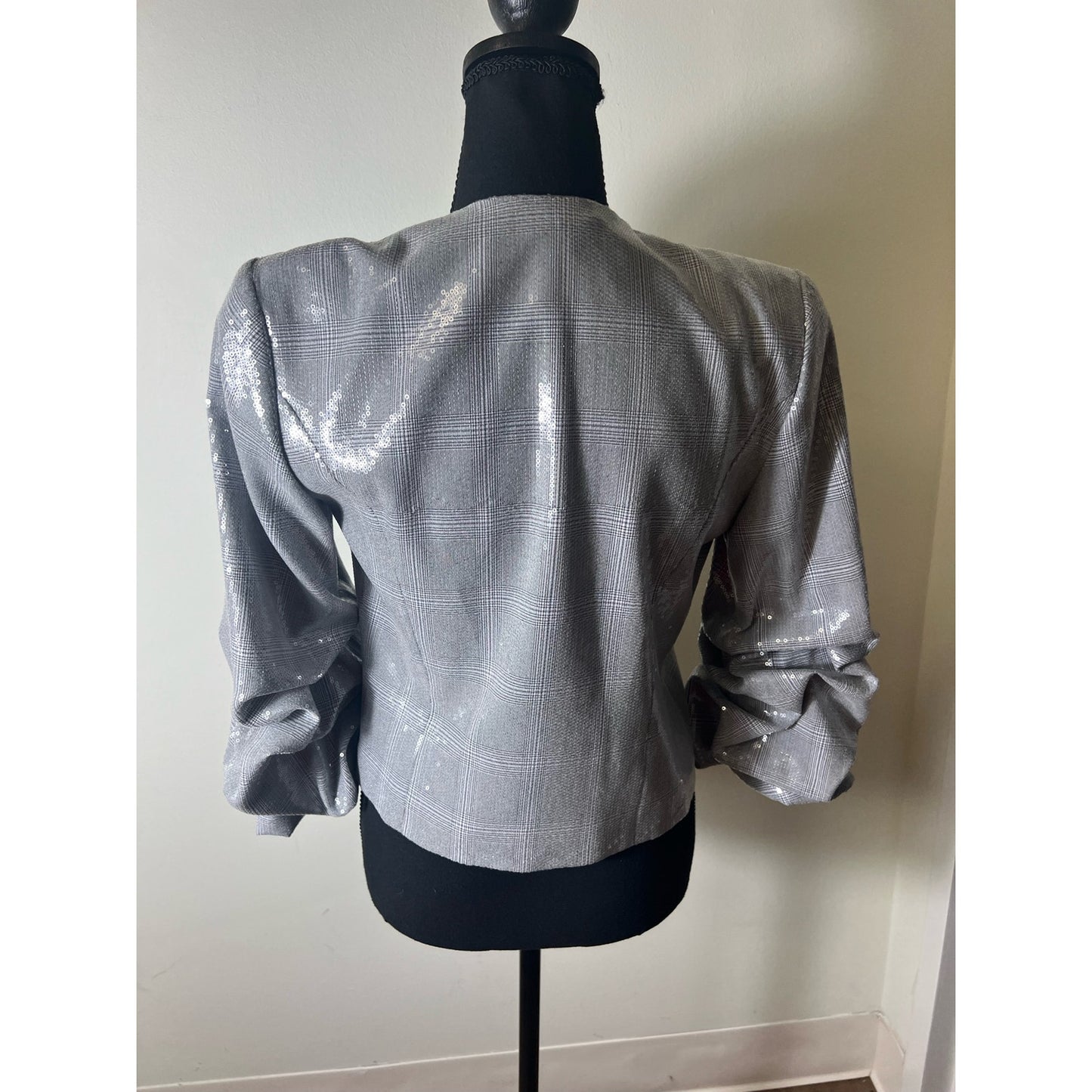 Alberto Makali Grey and Sequin Blazer size Small