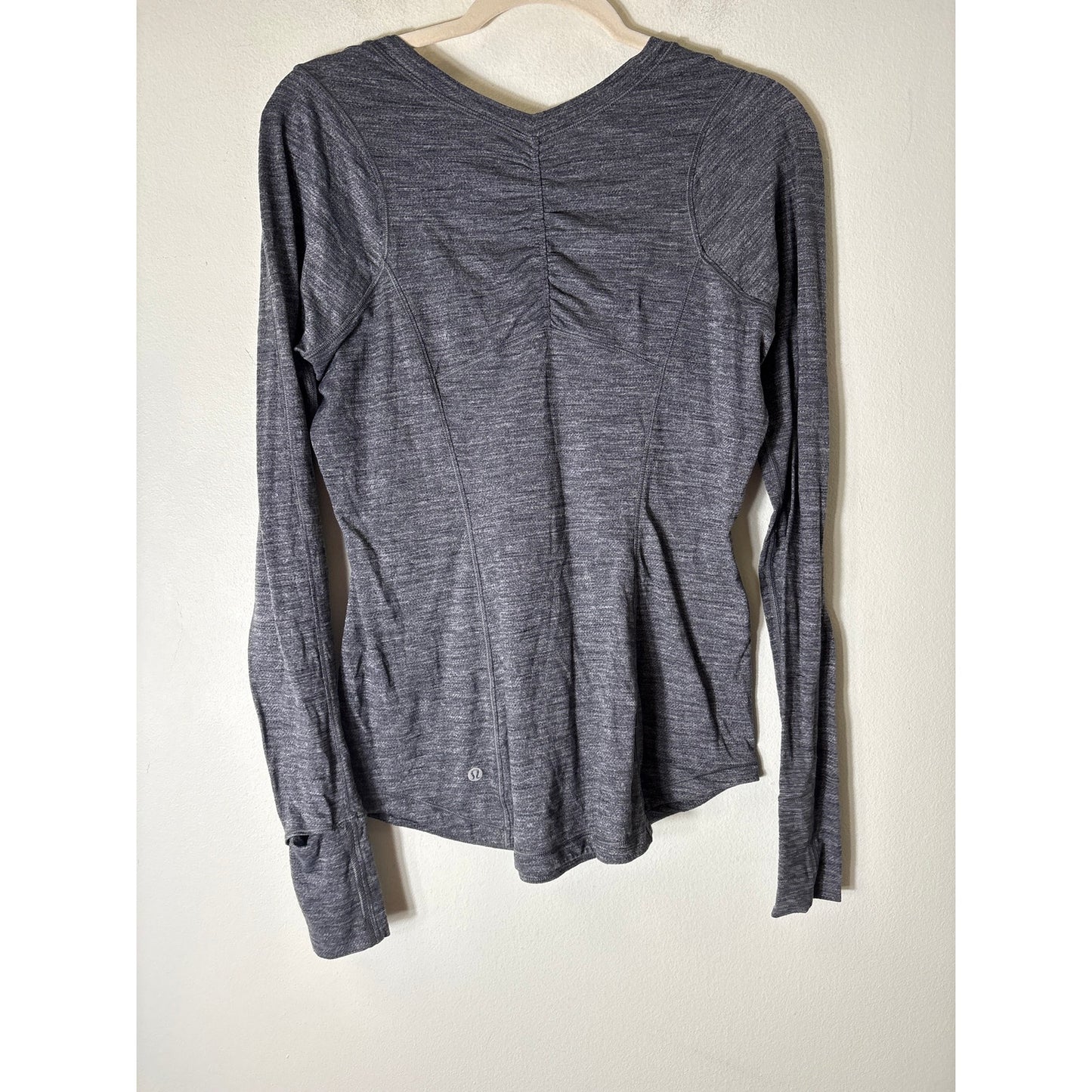Lululemon Dark Gray Long Sleeve Athletic Shirt Sz 10