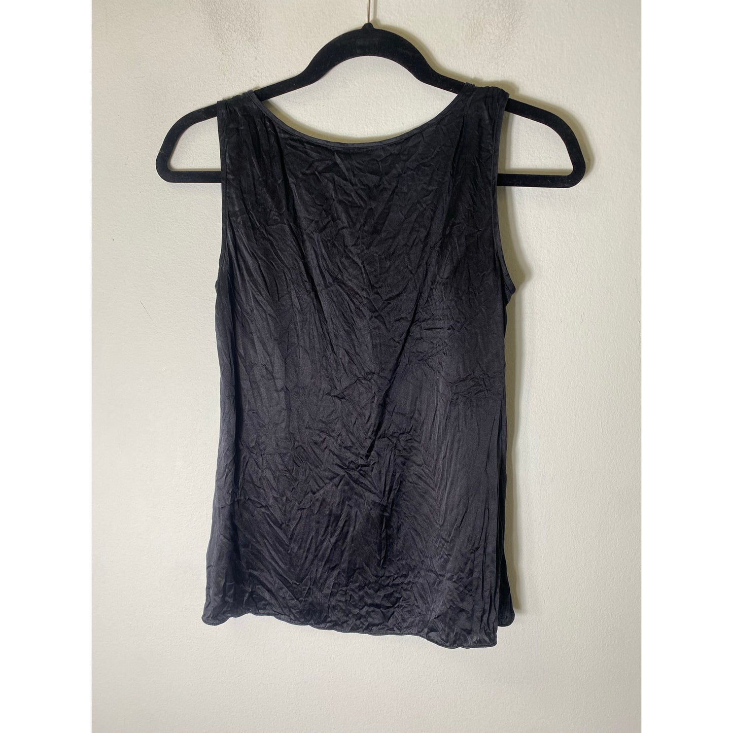 Talbots Black Crinkle Tank sz 2