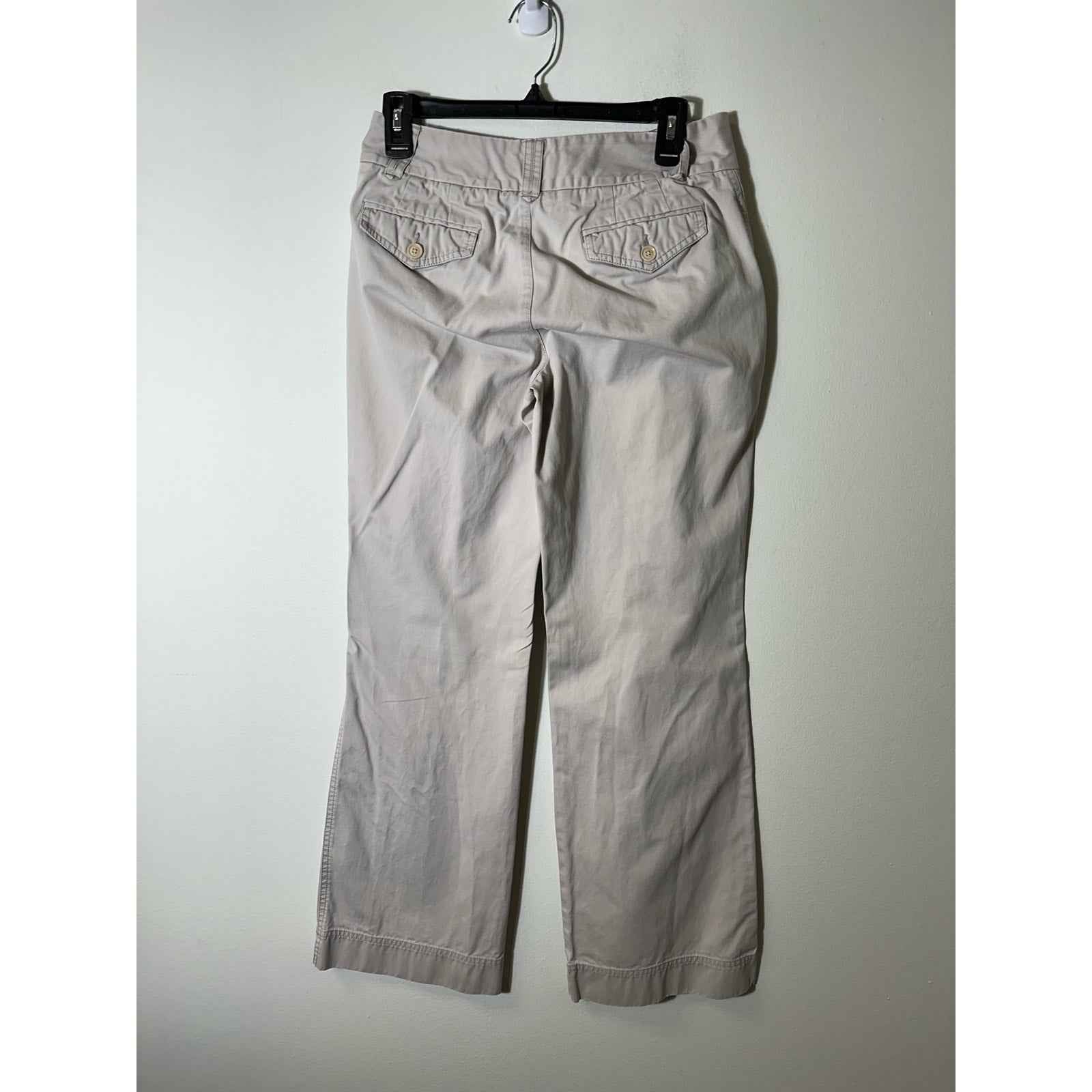 Women's Eddie Bauer Mercer Fit Wide Leg Khaki Pants Sz 4