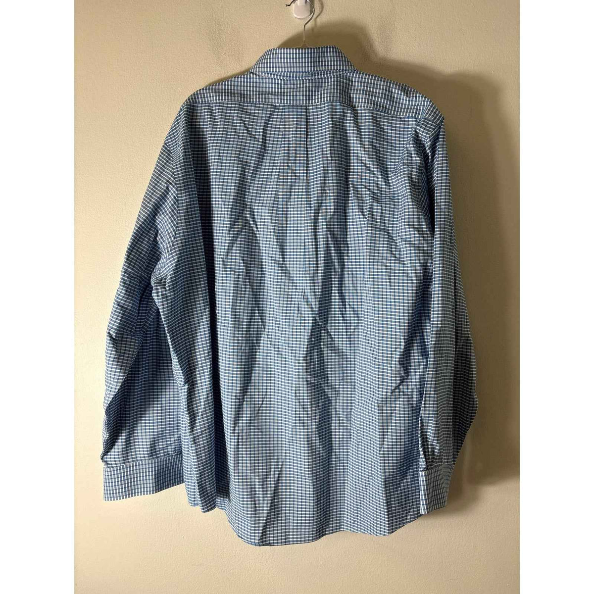 Brooks Brothers Blue and White Regent Non Iron Button Up Shirt Sz XXL