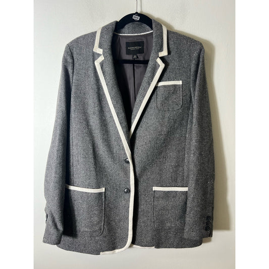Banana Republic Gray Long Sleeve Hacking Jacket Sz 12