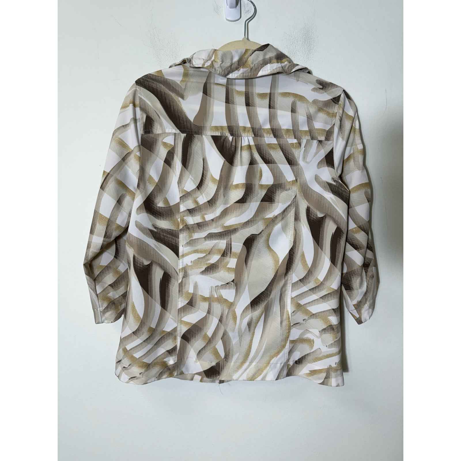 Zenergy By Chicos Off White Button Up Jacket Sz 0 (XS)