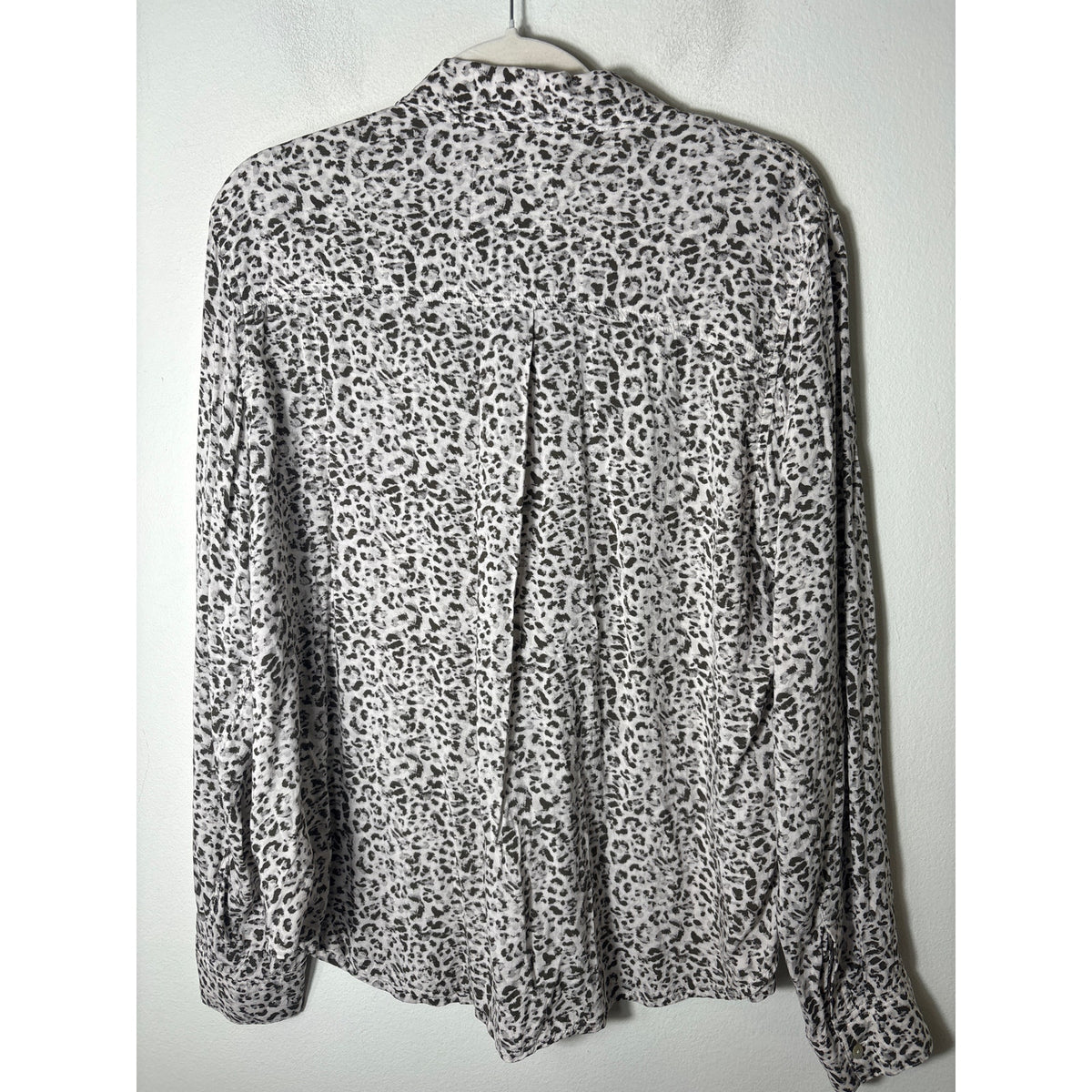 Rails Josephine Charcoal Watercolor Cheetah Shirt Sz