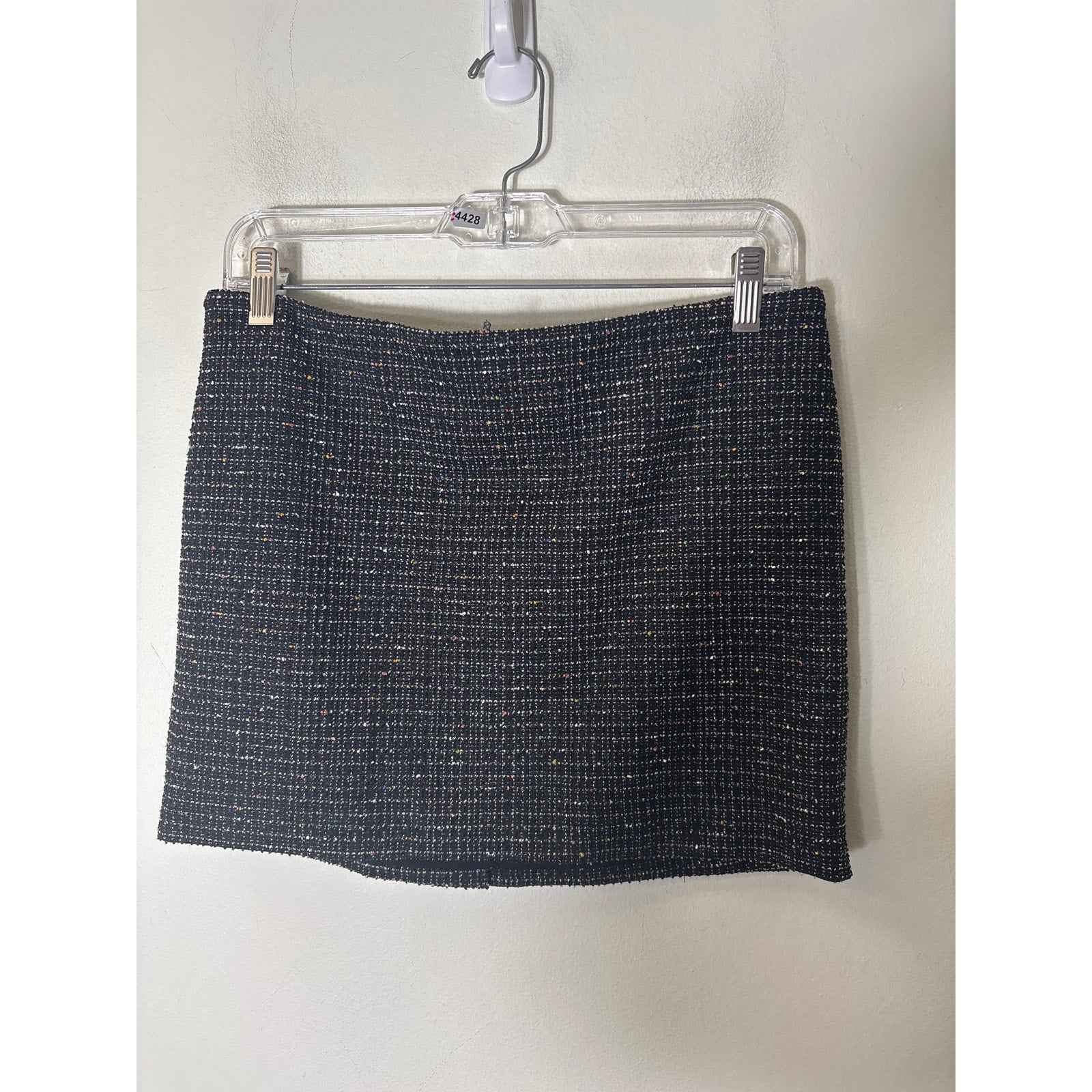 Camila Coelho Black Tweed Mini Skirt Sz M