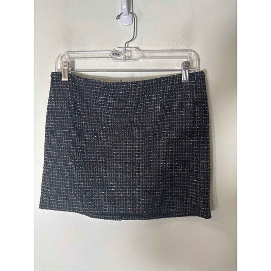 Camila Coelho Black Tweed Mini Skirt Sz M