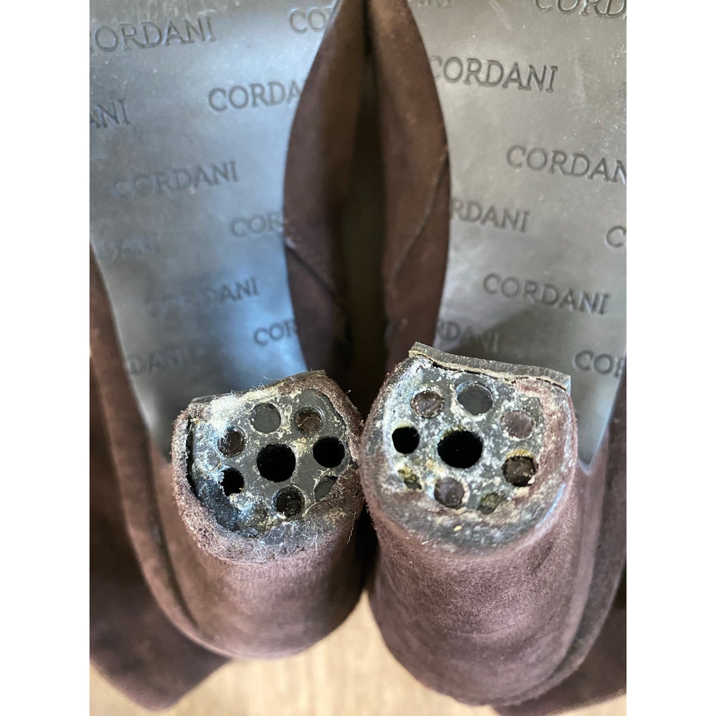 Cordani Brown Suede Platform Ankle Bootie Sz 38.5