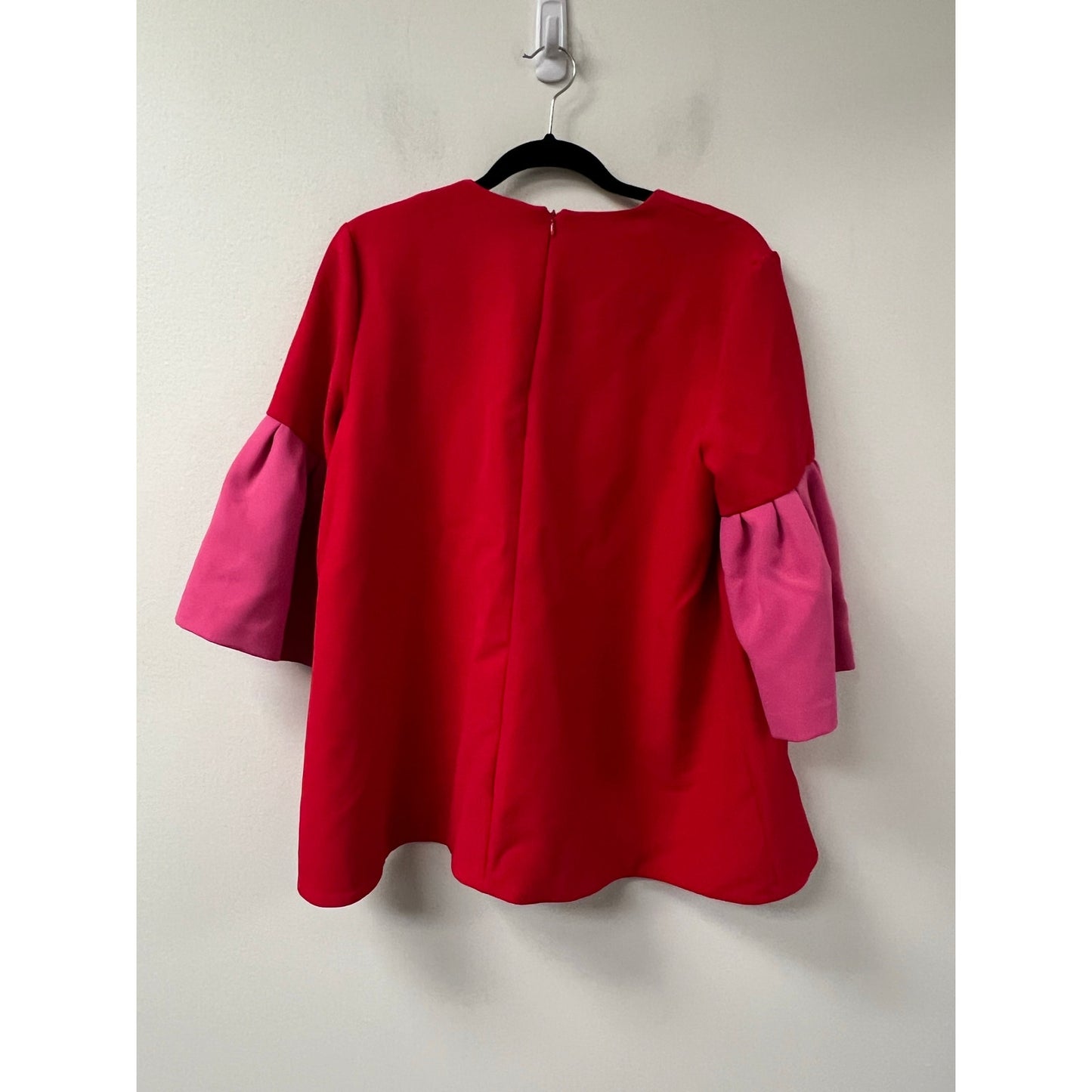 Edit Womens Red Mini Half Ruffled Sleeve Dress Sz L