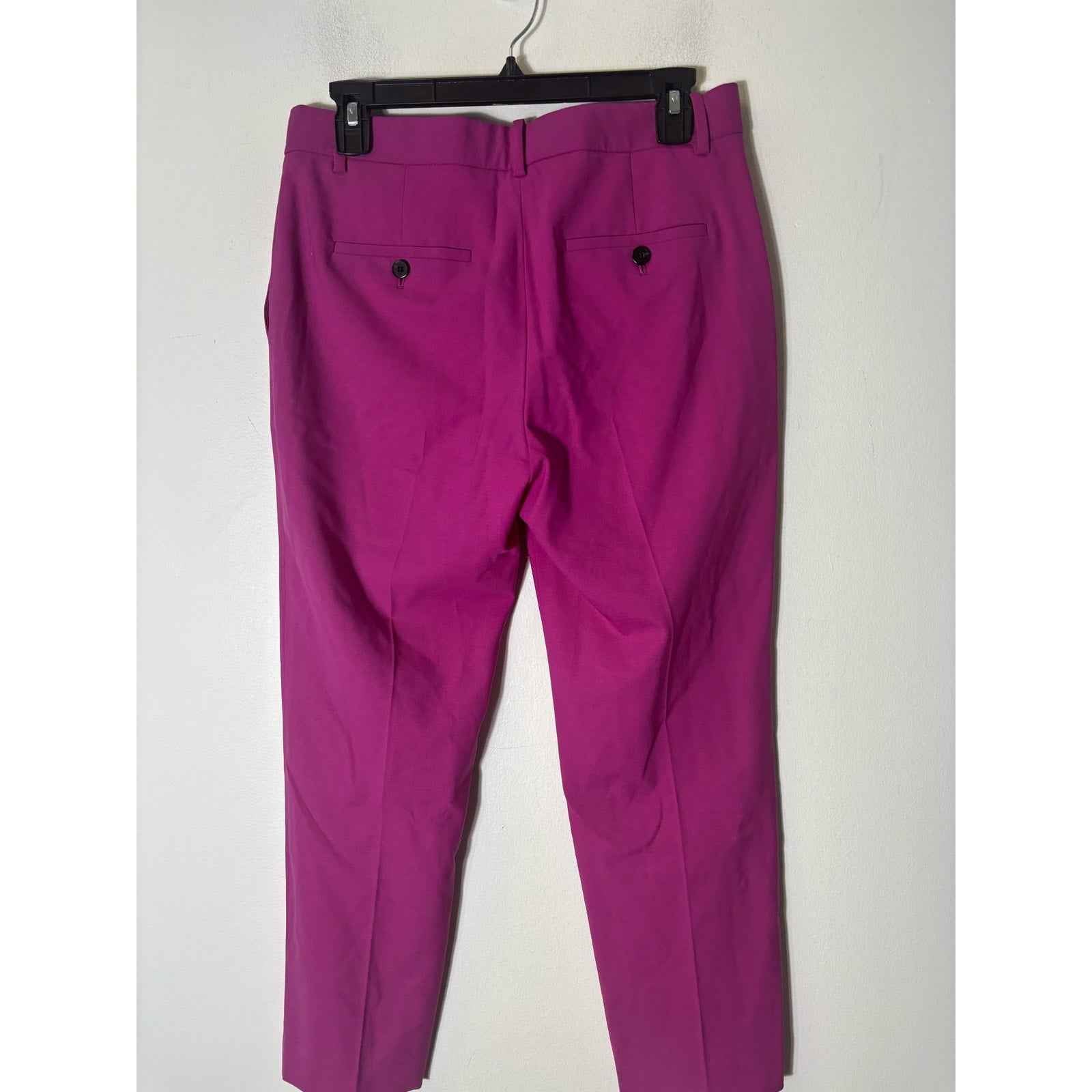 Theory Hot Pink Magenta Straight Leg Pants Sz 6