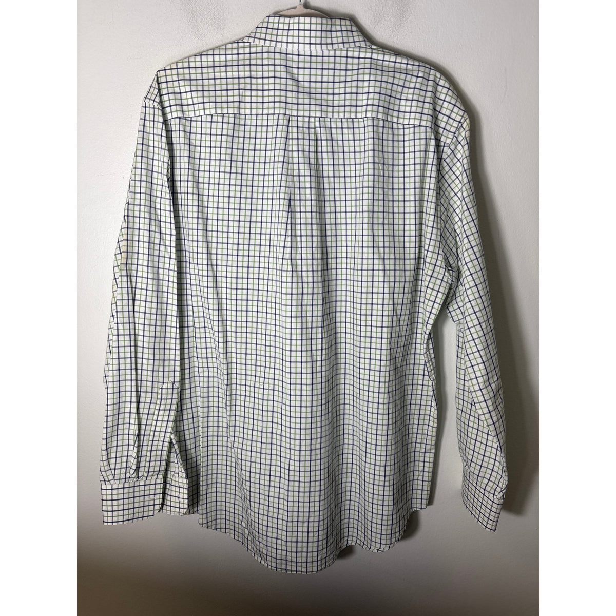 Men's Vineyard Vines Navy Green Plaid Long Sleeve Cotton Button Down Sz M