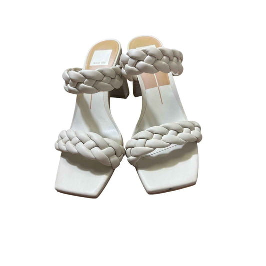 Dolce Vita Cream Braided Strap Sandals Sz 8