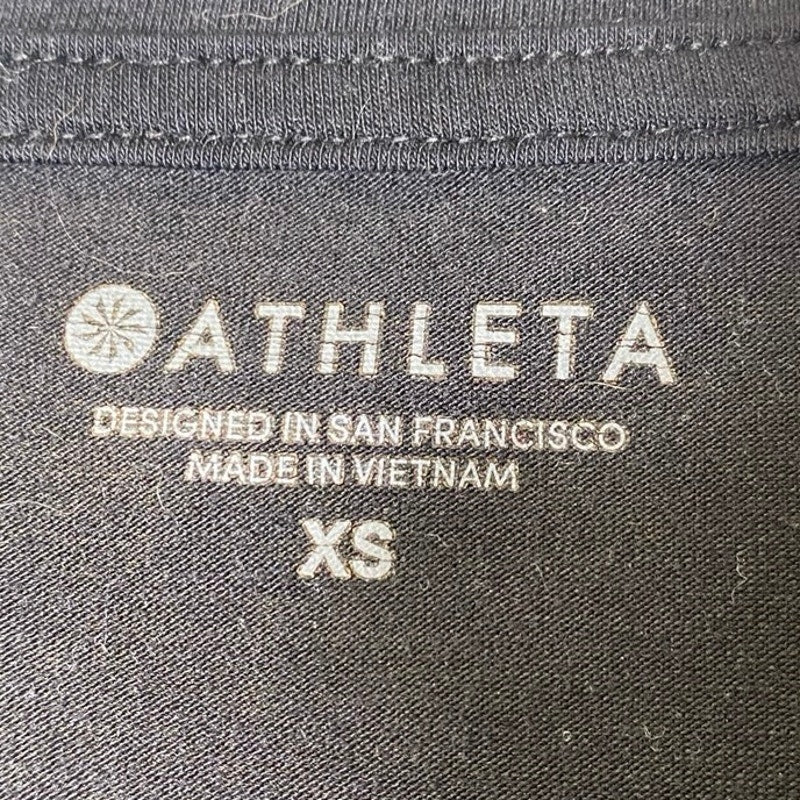 Athleta Athleisure Black V Neck Tee size XS