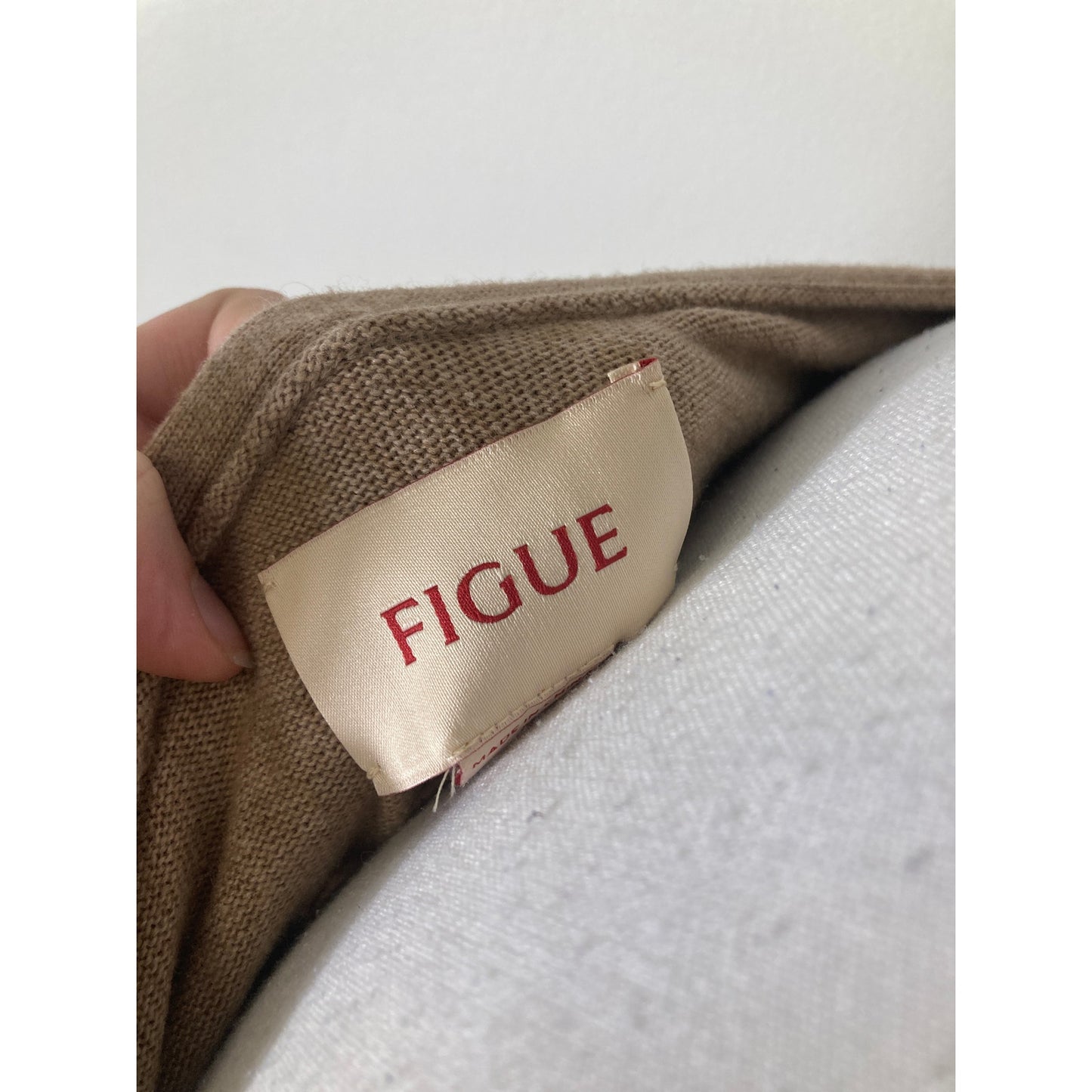 Figue Brown A Symmetrical Neck Sweater Sz m
