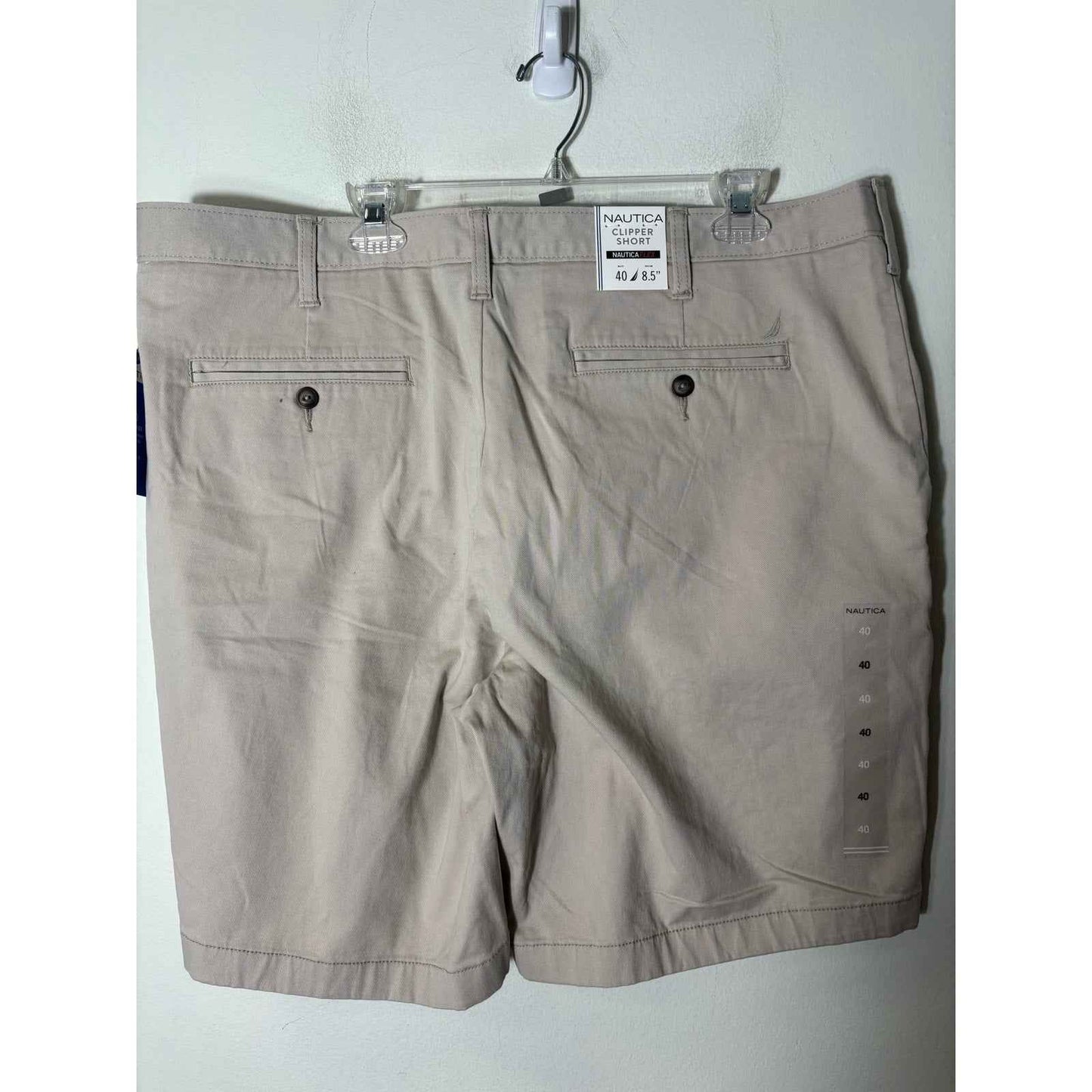 NWT Mens Nautica Khaki Deck Shorts Sz 38"x8.5" Inseam