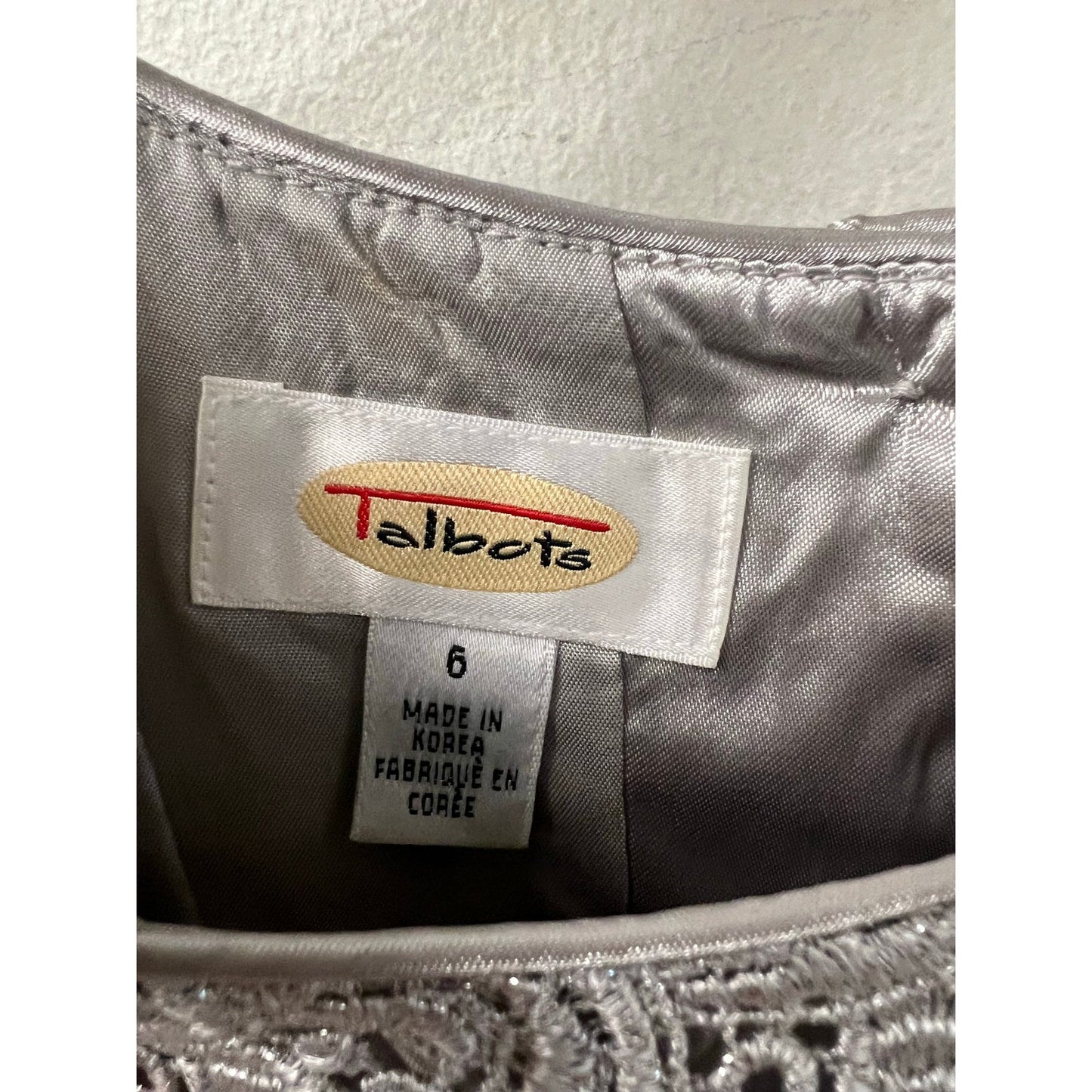 Talbots Silver Tan Sleeveless Shell Sz 6
