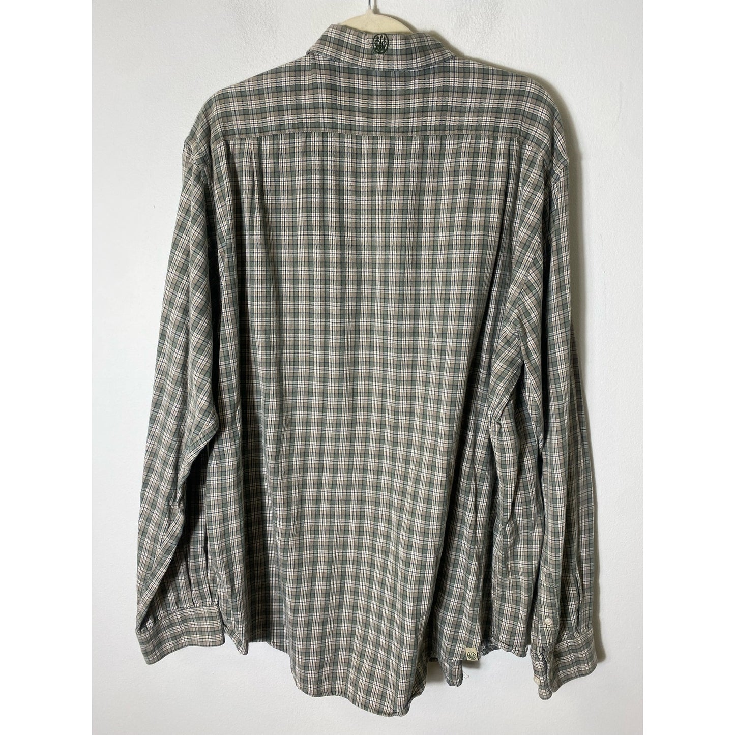 Beretta Men's Plaid Long Sleeve Button Down Shirt Sz XXL