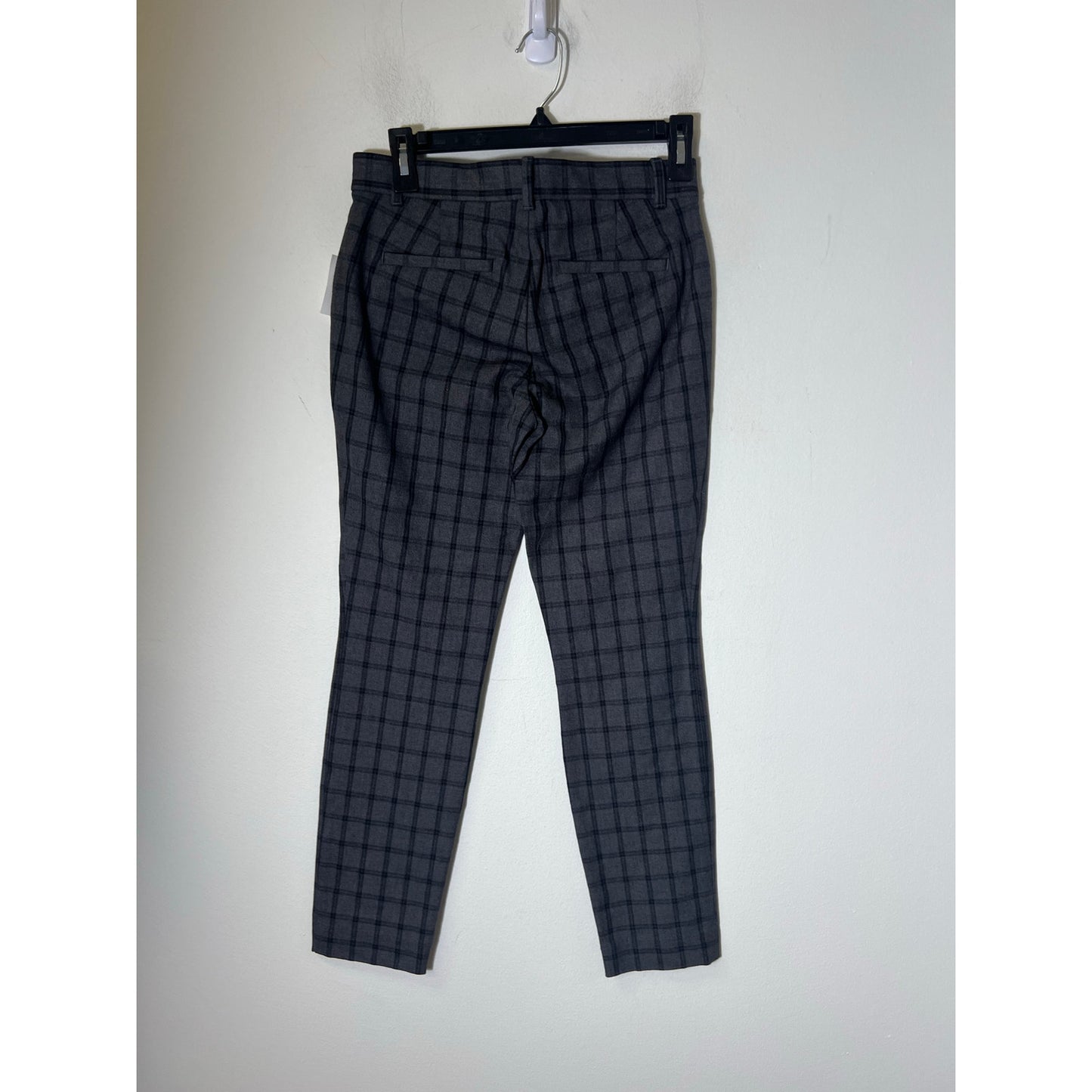 NWT Gap Gray Plaid Skinny Ankle Pants Sz 2