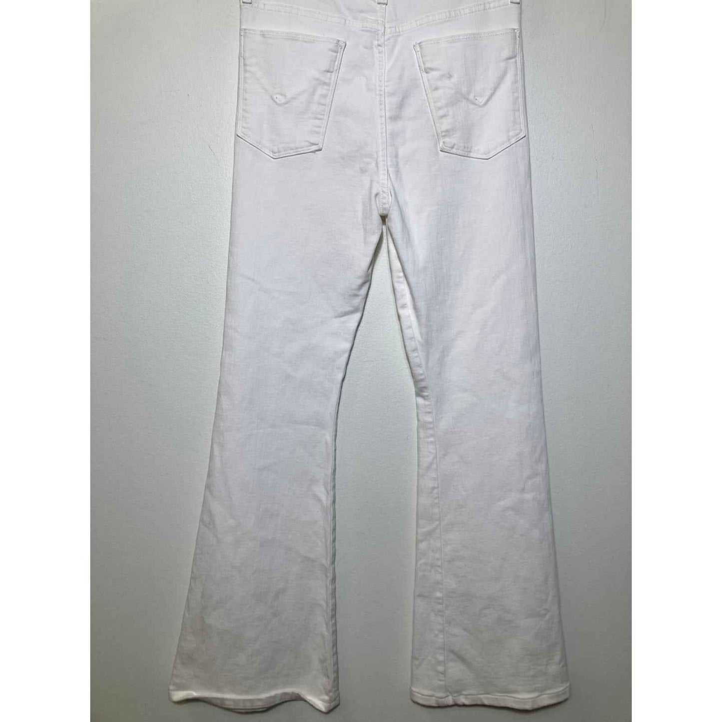 Hudson White High Rise Holly 5 Pkt Flare Denim Sz 30