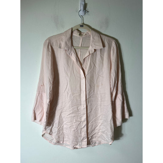 Bella Dahl Pink Long Sleeve Button Down Sz S