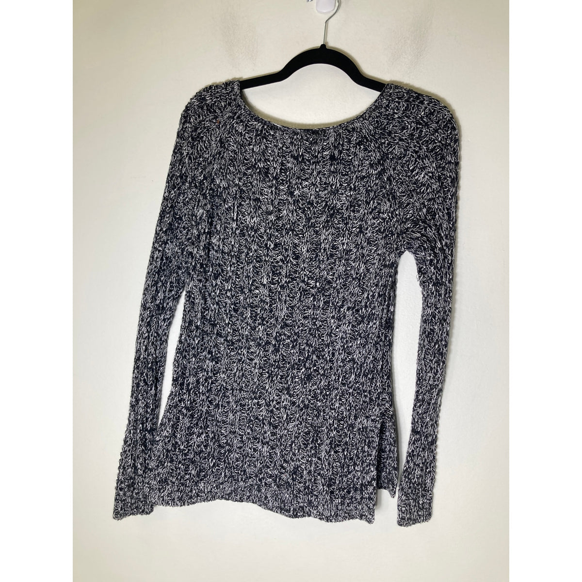 Gap Black White Long Sleeve Cotton Knit Sweater Sz XS
