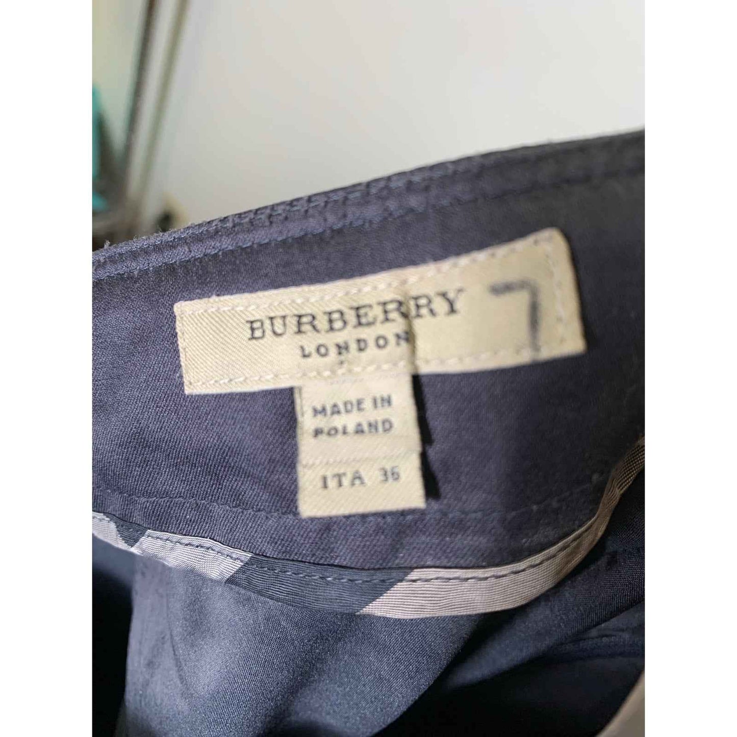 Burberry London Black Cotton Midi Pencil Skirt Sz ITA 36