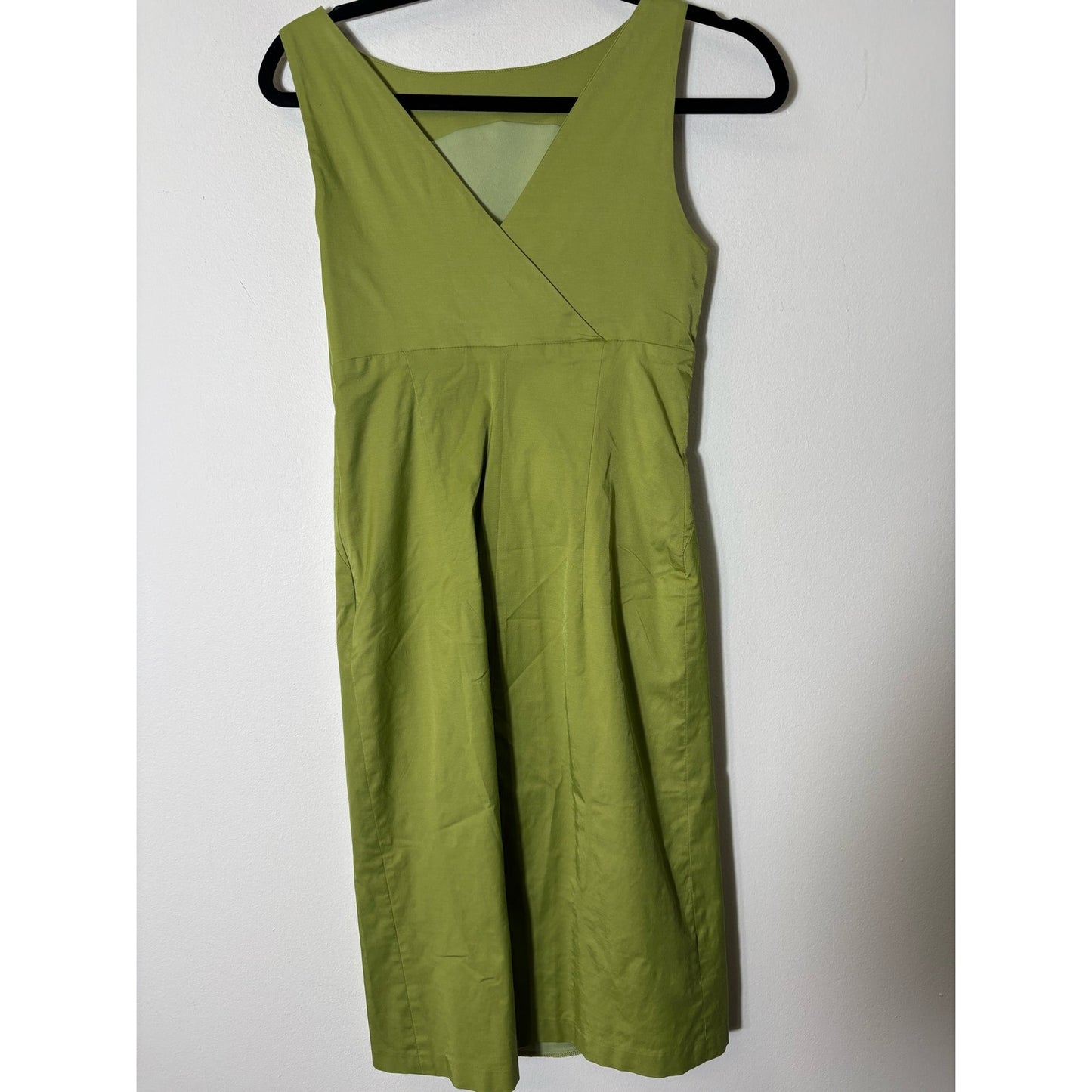 Devan Pea Green Sleeveless Midi Sheath Dress Sz 4