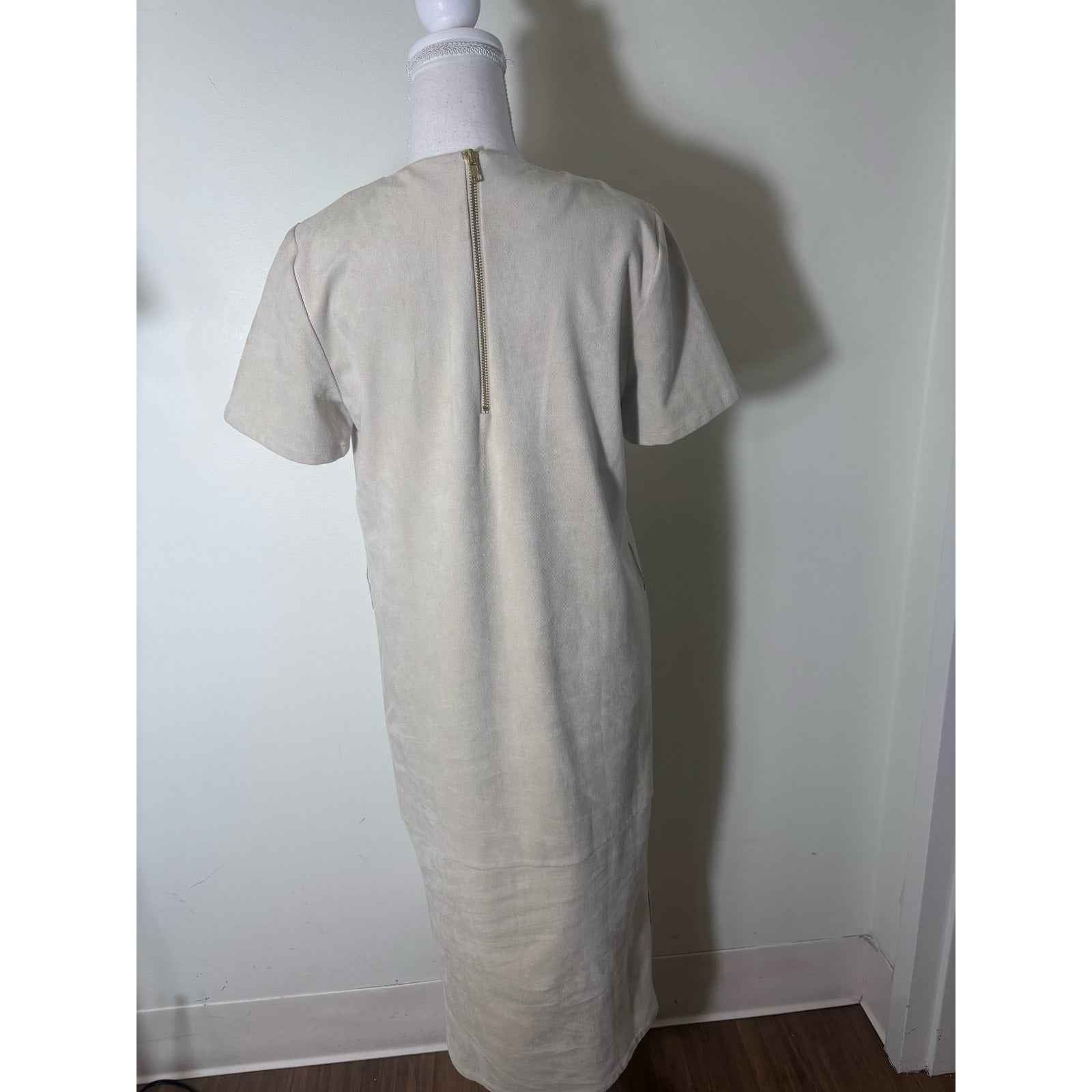 Marie Oliver Faux Suede Midi Dress Sz XS