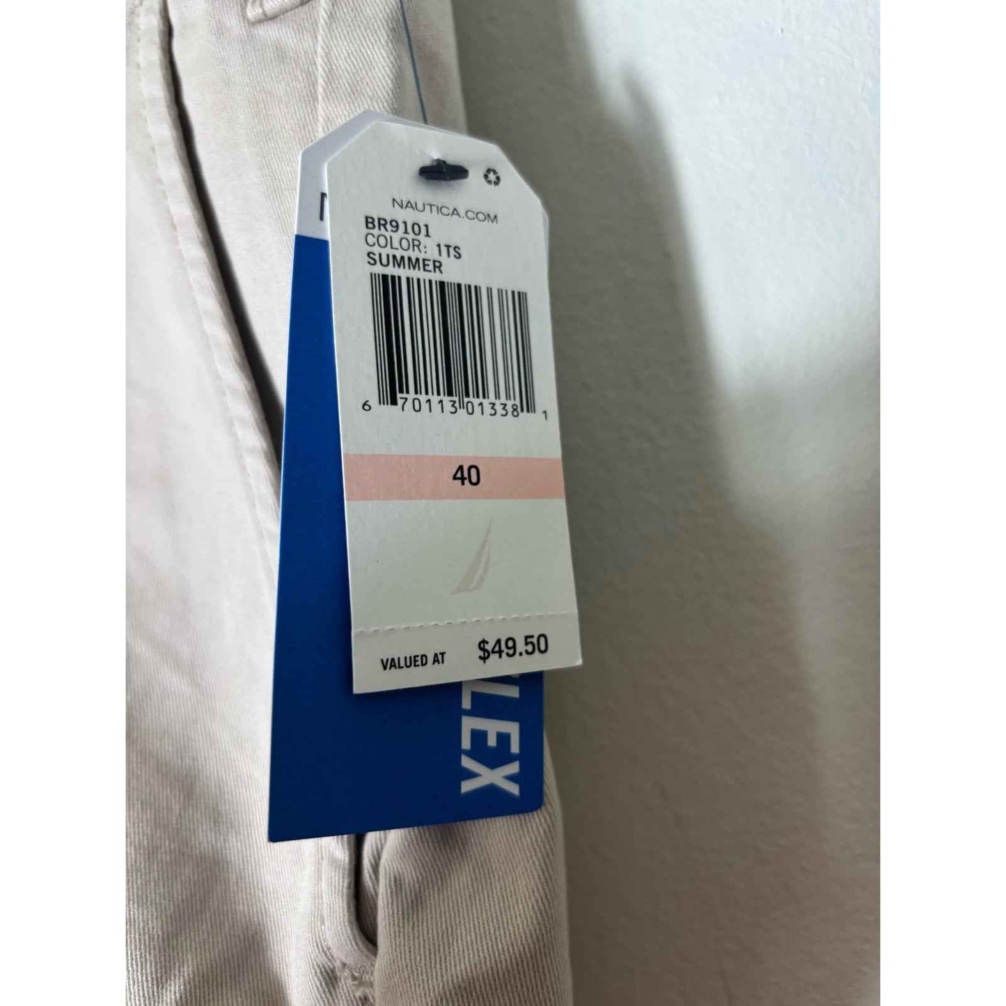 NWT Mens Nautica Khaki Deck Shorts Sz 38"x8.5" Inseam