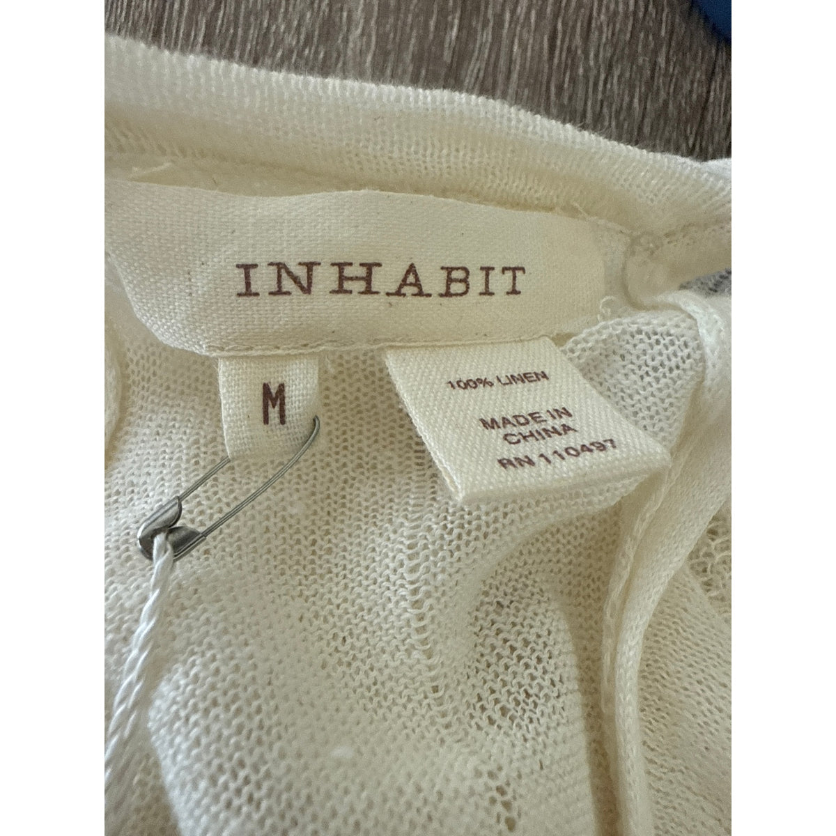 NWT In Habit Off White Linen Layered Tank Top Sz M