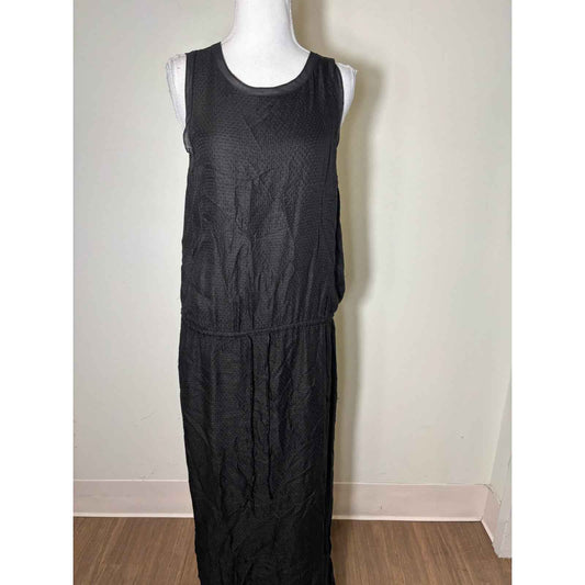 Vince Black Textured Sleeveless Maxi Dress Sz m