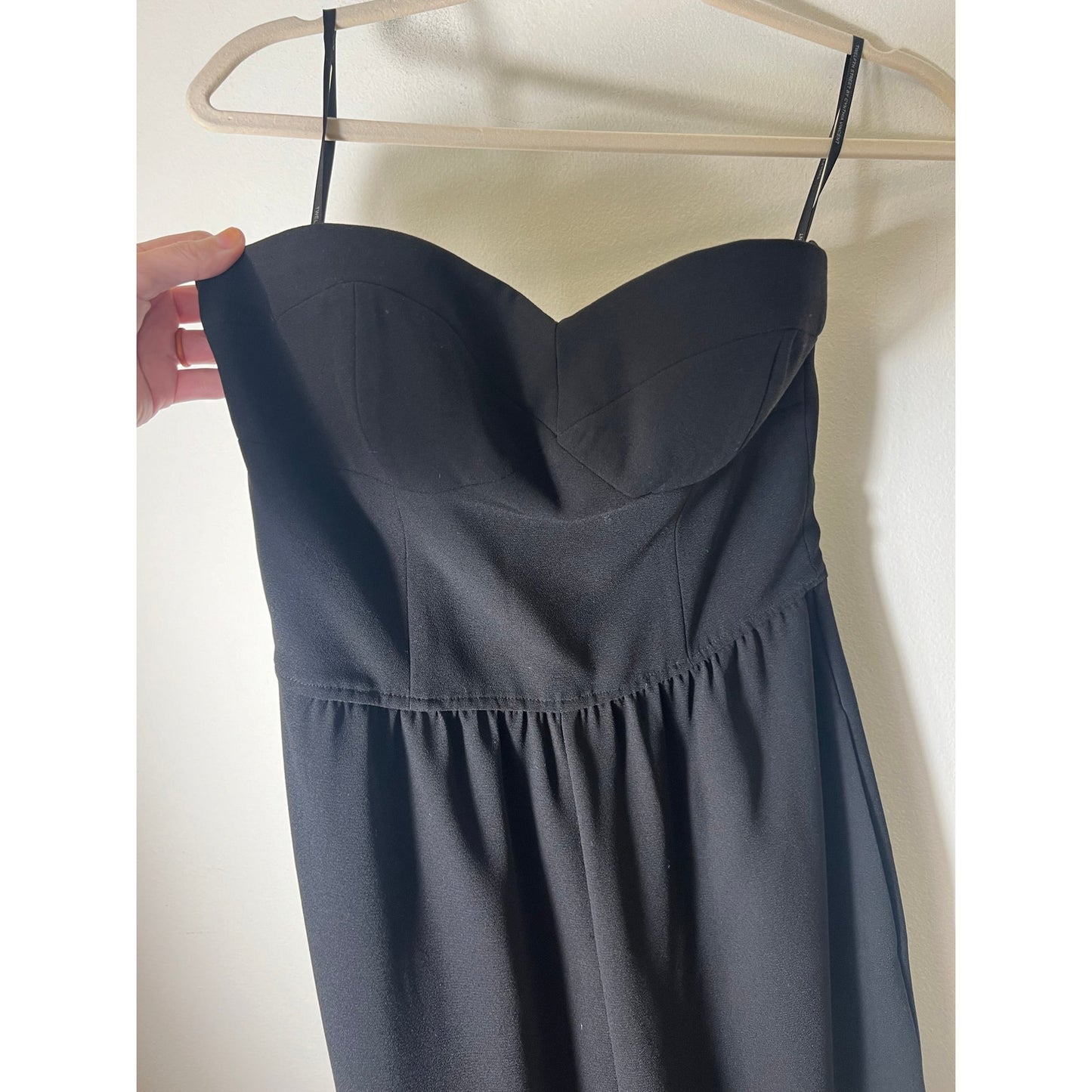 Cynthia Vincent Black Strapless Jumpsuit Sz 2