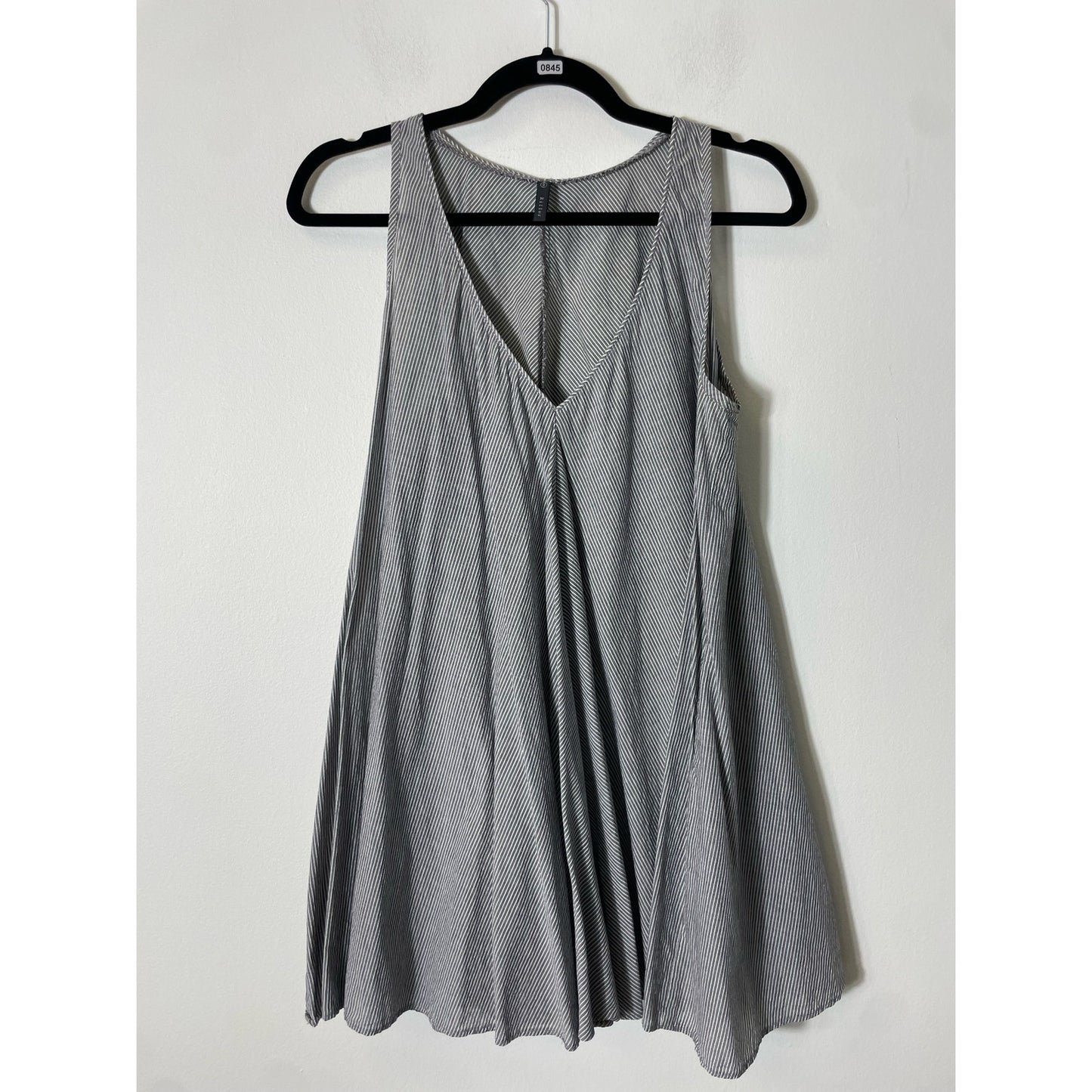 Riller Gray/White striped Mini Tent Dress Sz 0