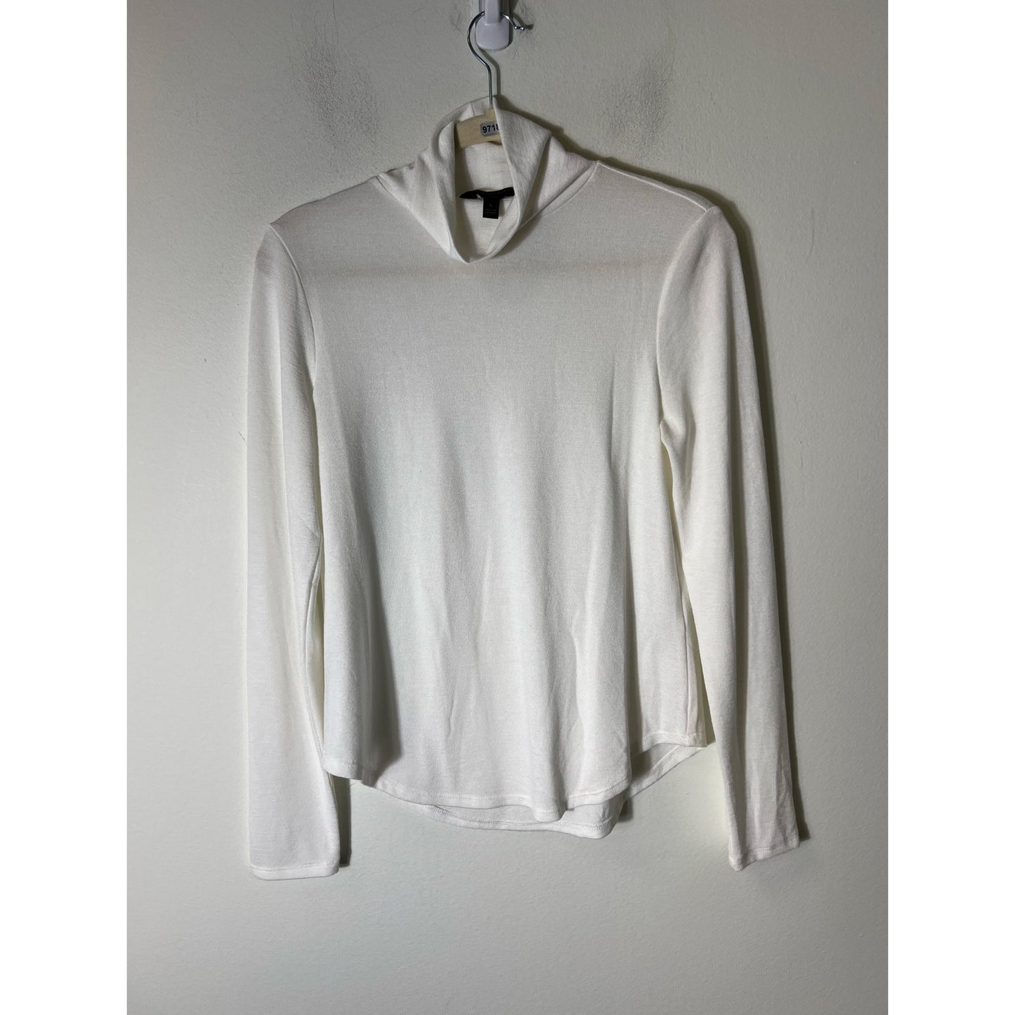 Banana Republic Off White Long Sleeve Mock Neck Shirt Sz S