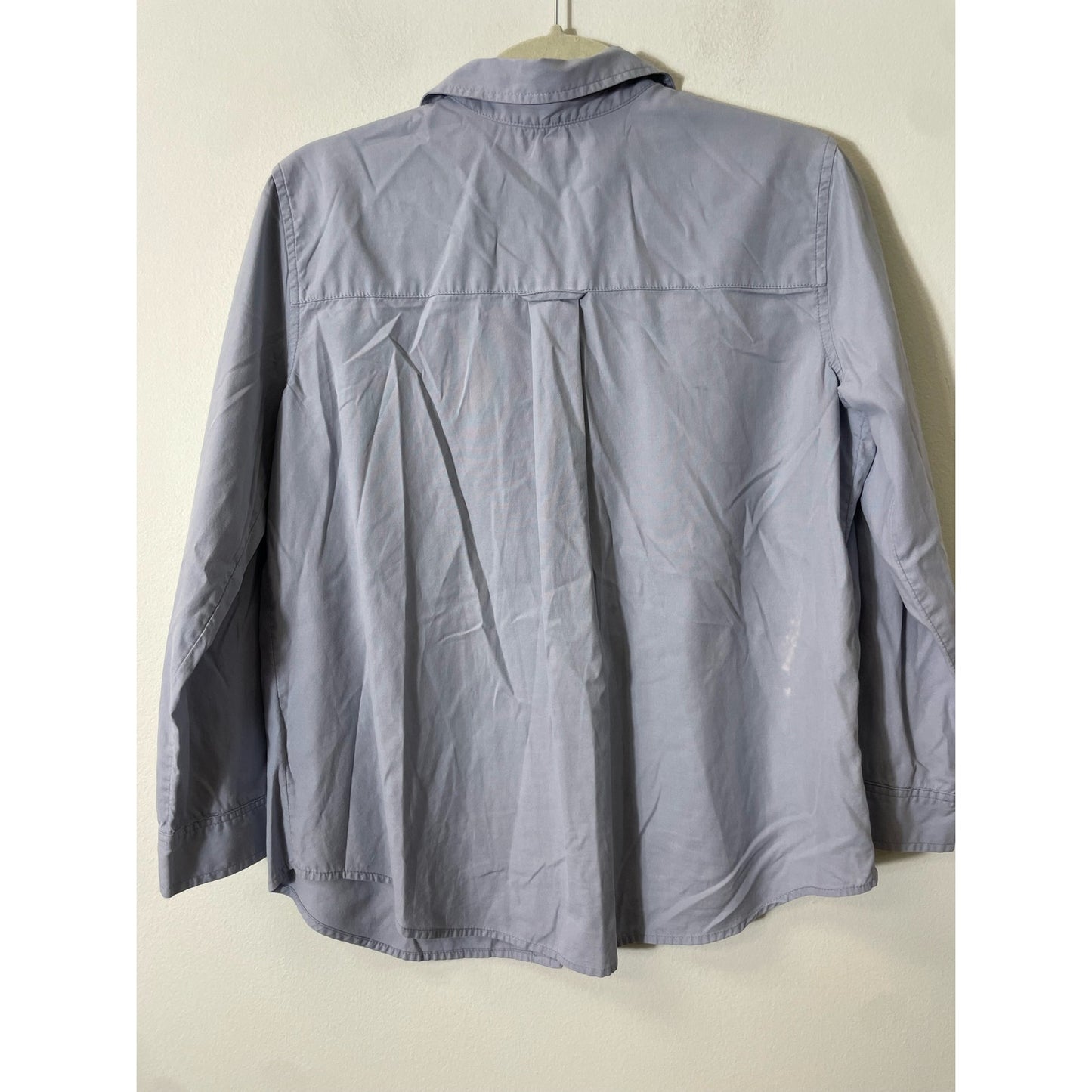 J Jill Blue Cotton Button Front Shirt Sz XS P