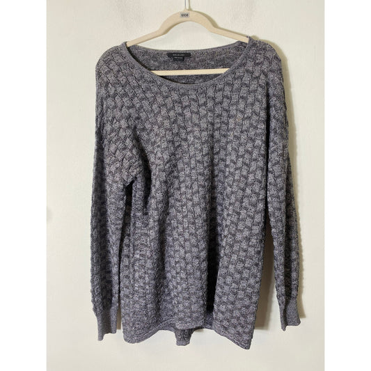 Mel & Lisa Silver Metallic Sweater Sz L