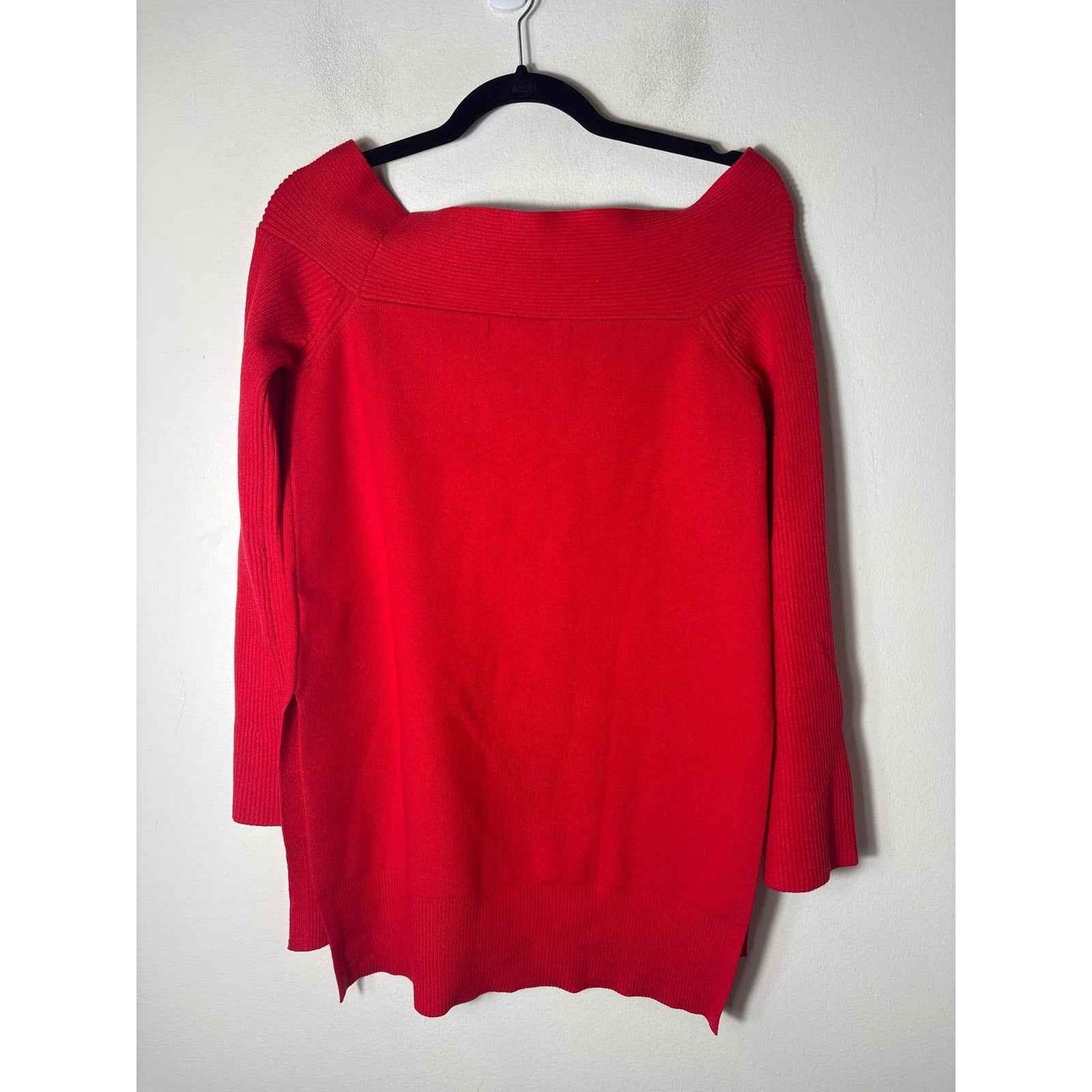 NWT Anthropologie Red Off The Shoulder Sweater Sz XS