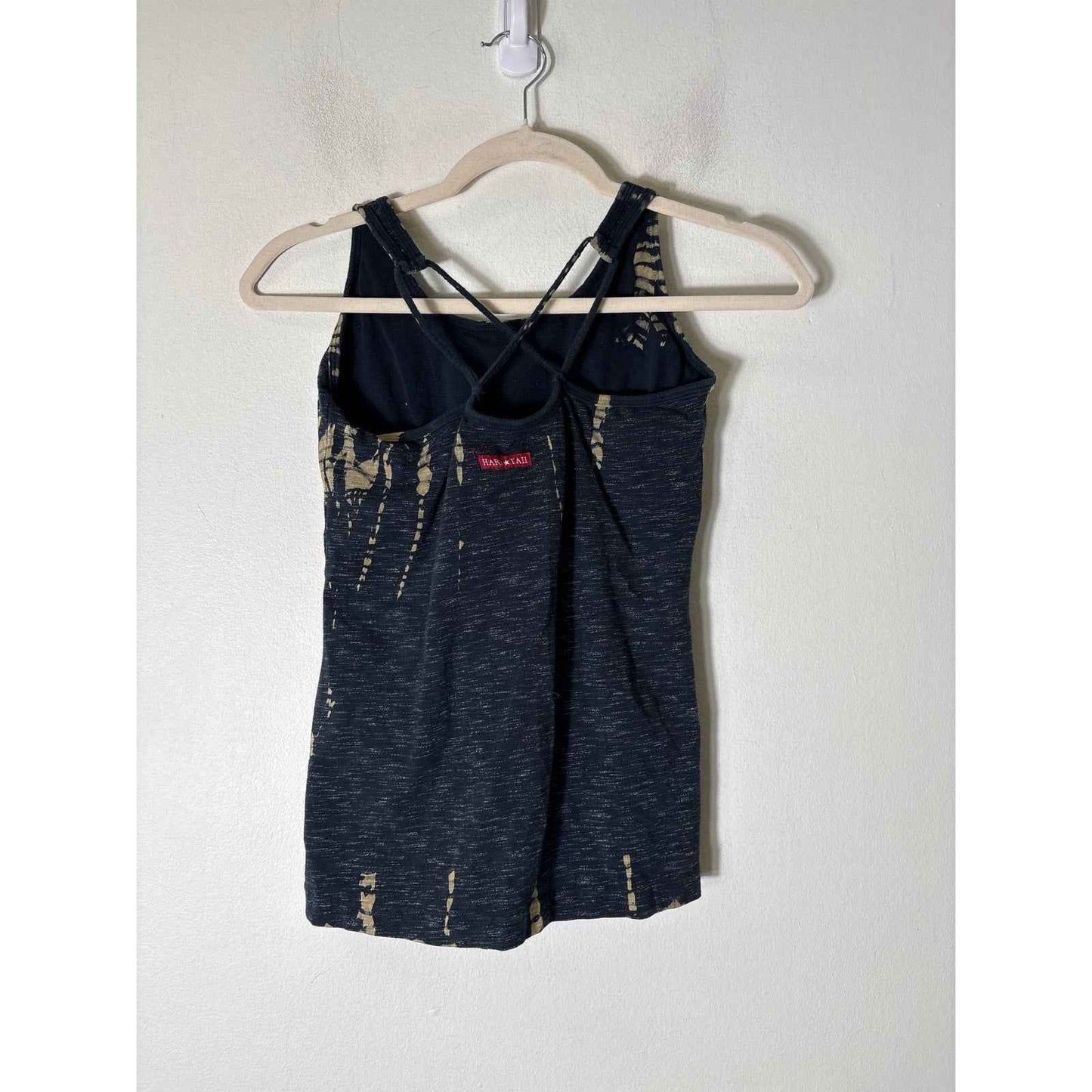 Hard Tail Tan Black Sleeveless Athletic Tank Sz L