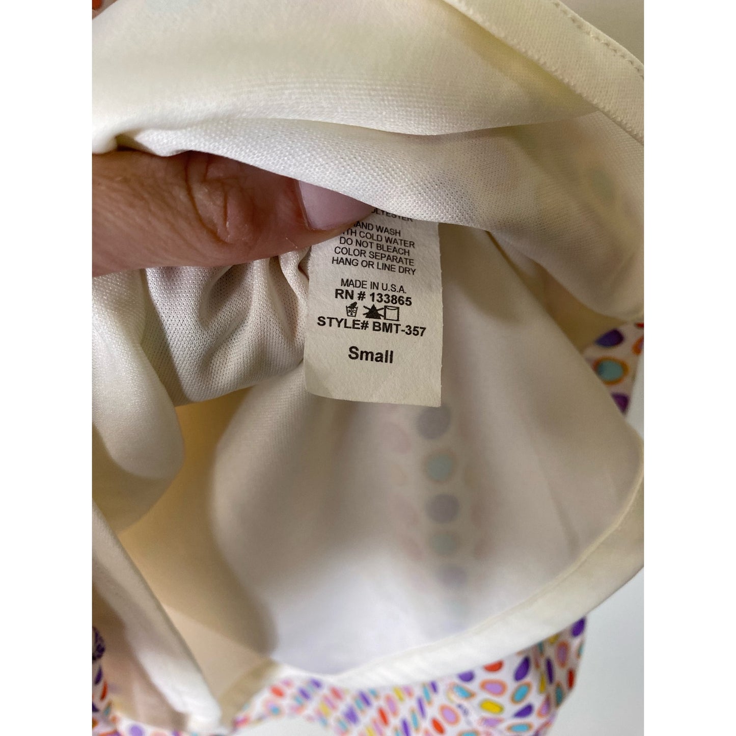 Basically Me Multicolored Polka Dot Sleeveless Blouse Sz S
