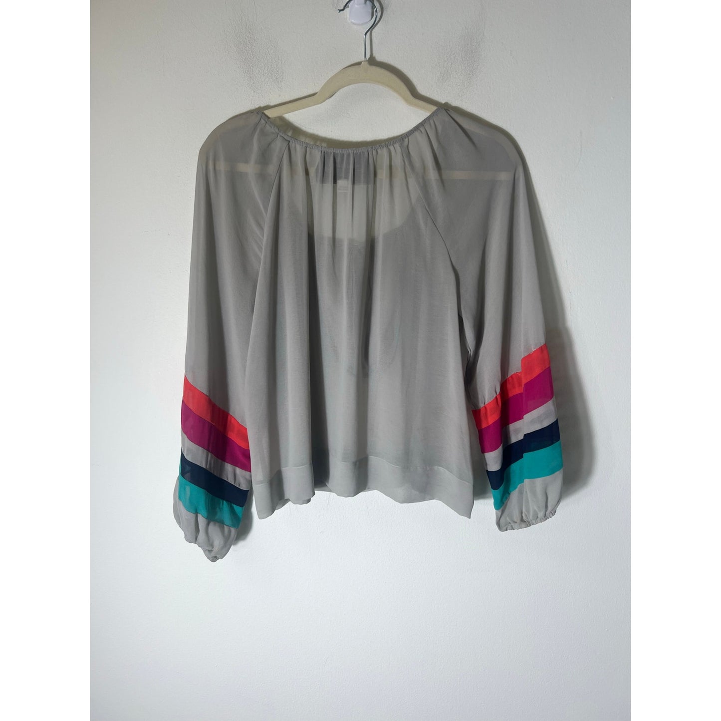 wendykatlen Grey Long Sleeve Blouse Sz M