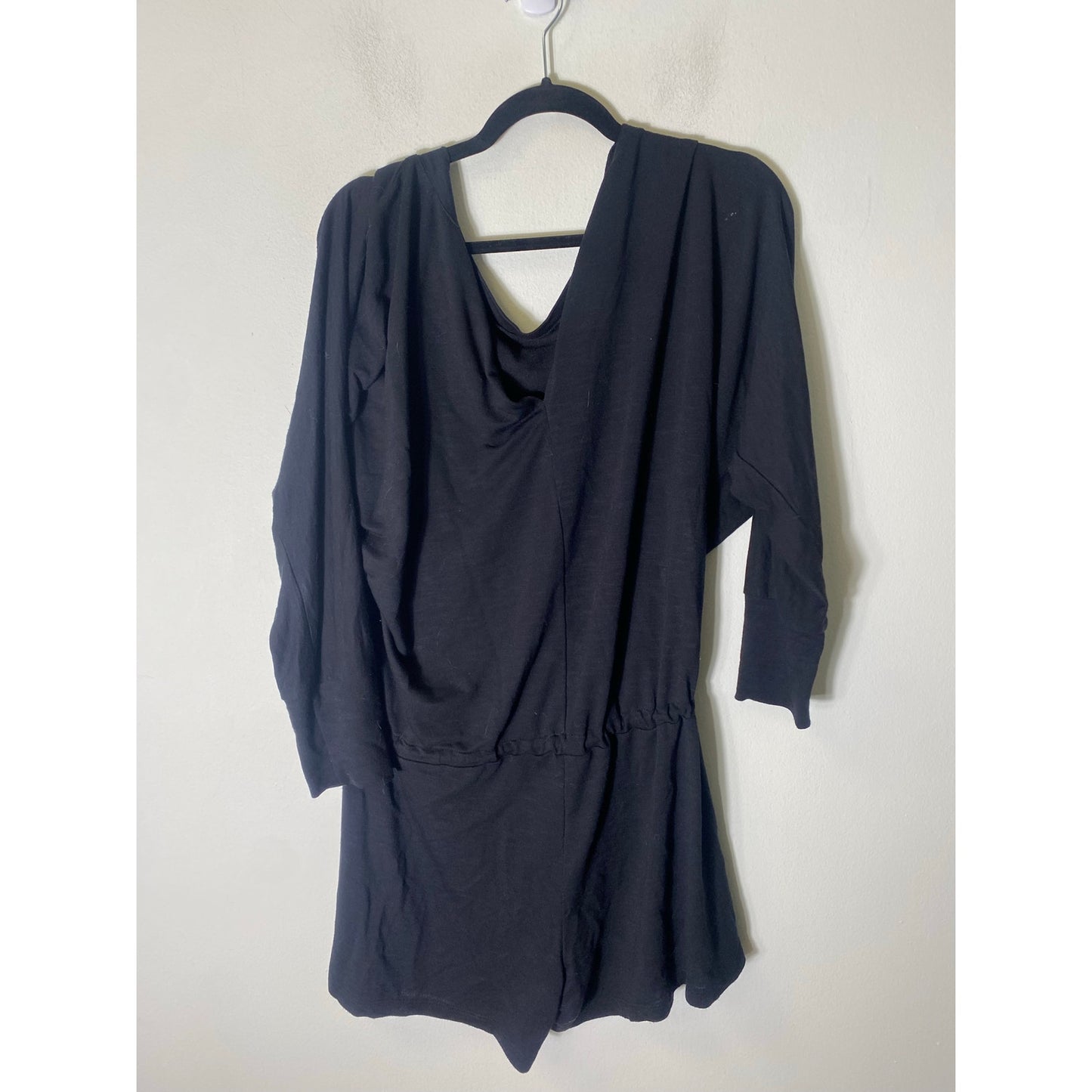 Lanston Light Sweater Romper, black Sz M