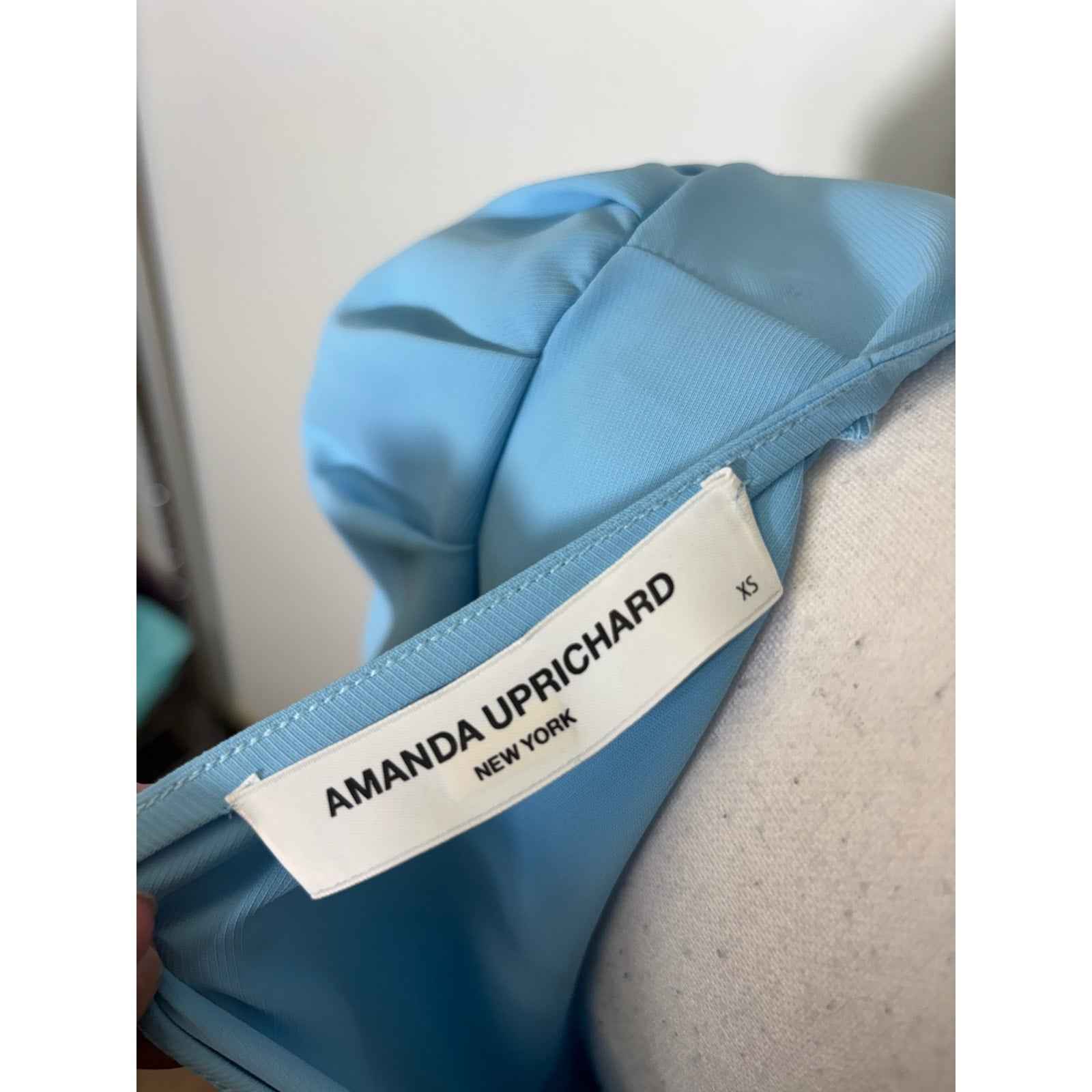 Amanda Uprichard Light Blue Short Sleeve Mini Dress Sz XS