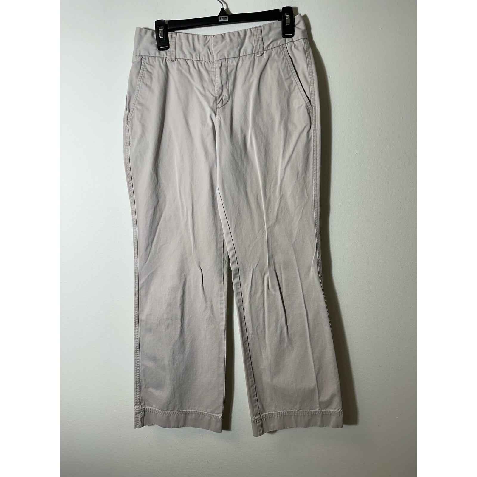 Women's Eddie Bauer Mercer Fit Wide Leg Khaki Pants Sz 4