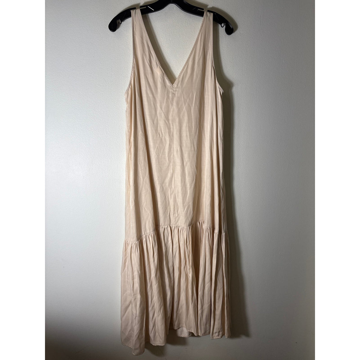 H&M Cream V Neck Maxi Dress Sx S