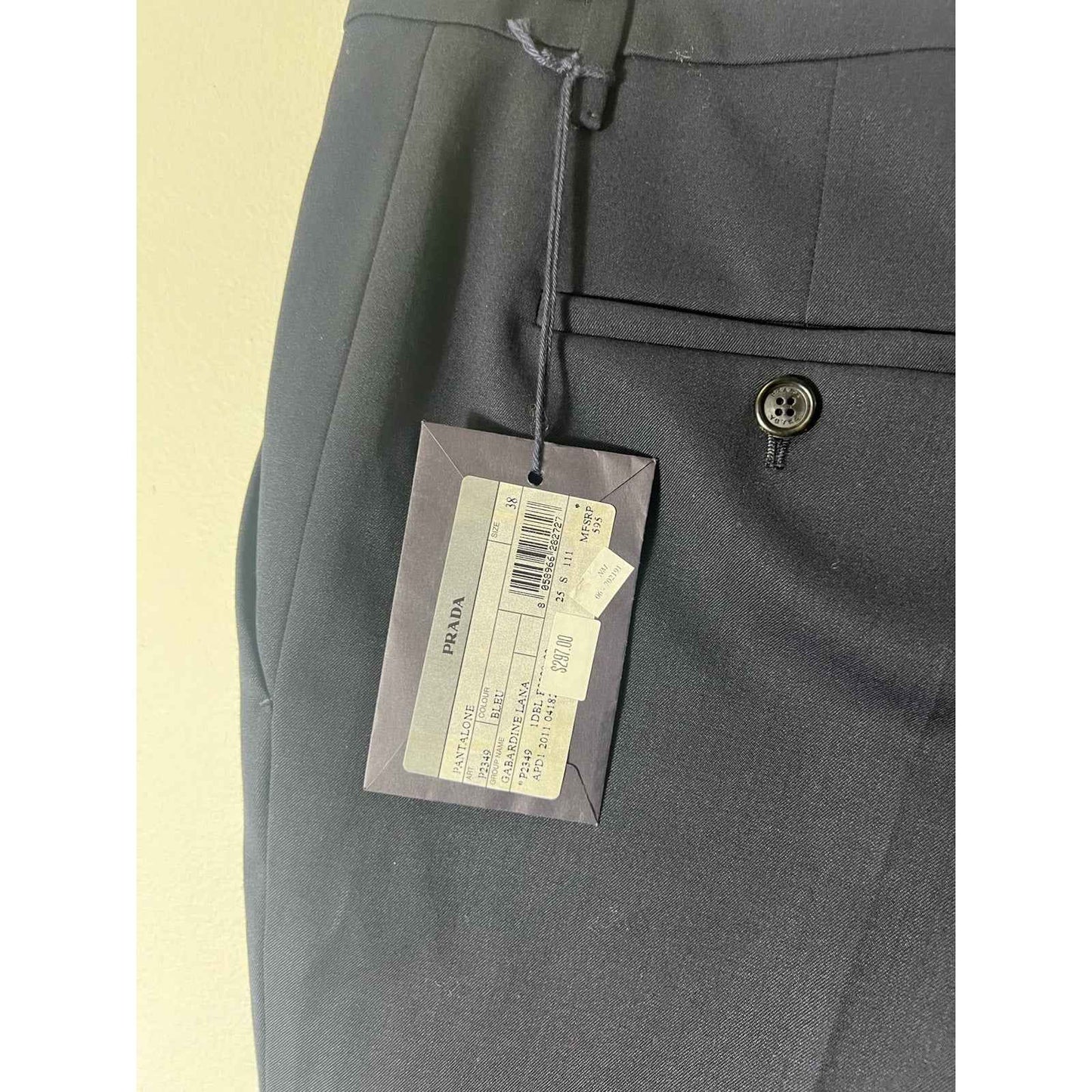 NWT Prada Navy Dress Pants Sz 38