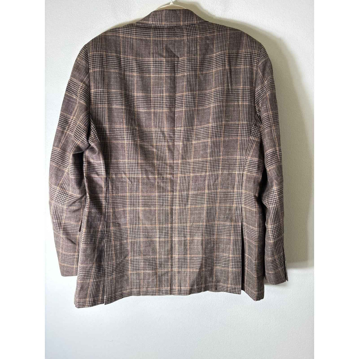 Robert Talbott Brown Plaid Long Sleeve Coat 40R